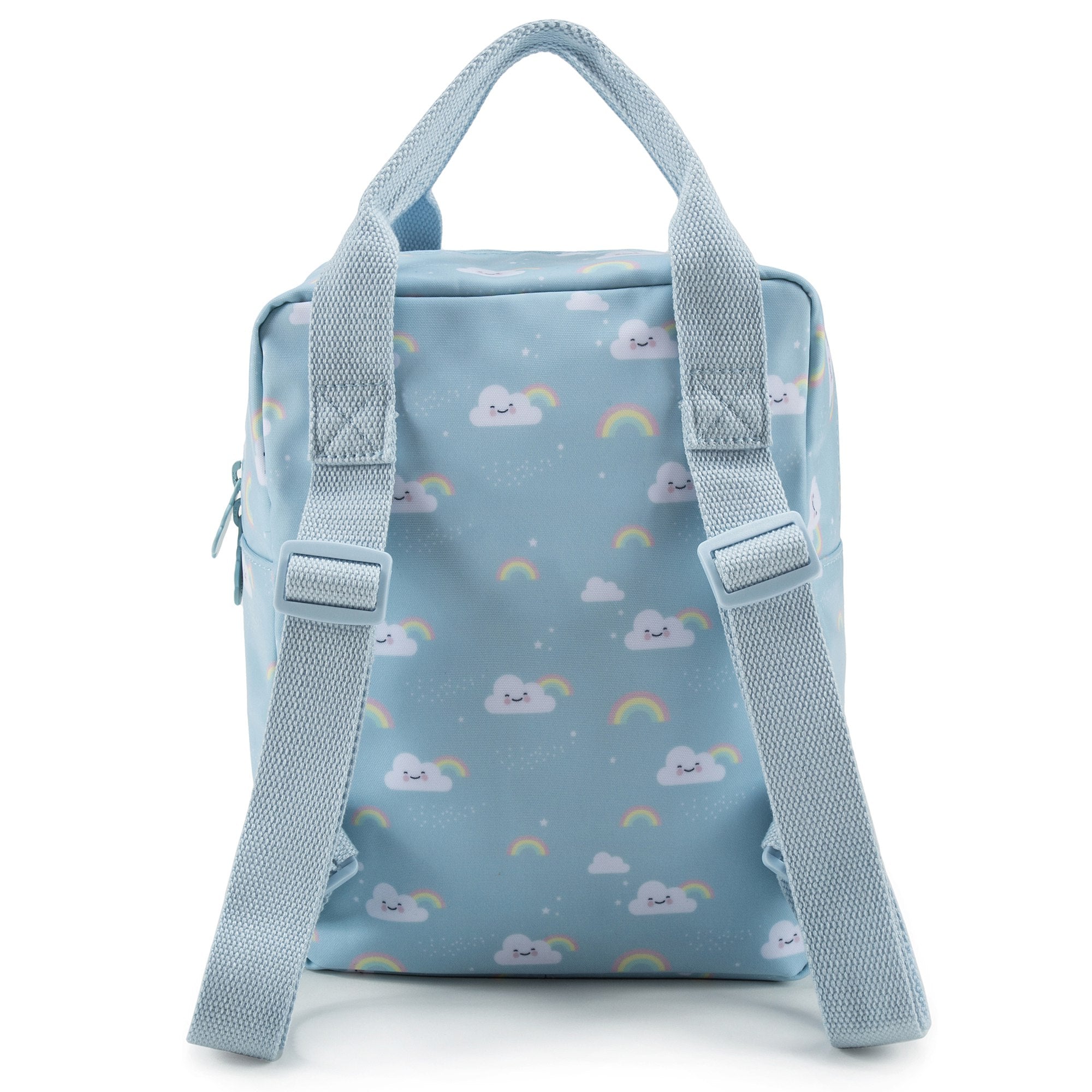 Girls Light Blue Rainbow Printed Backpack（20 x 13 x 26 cm）