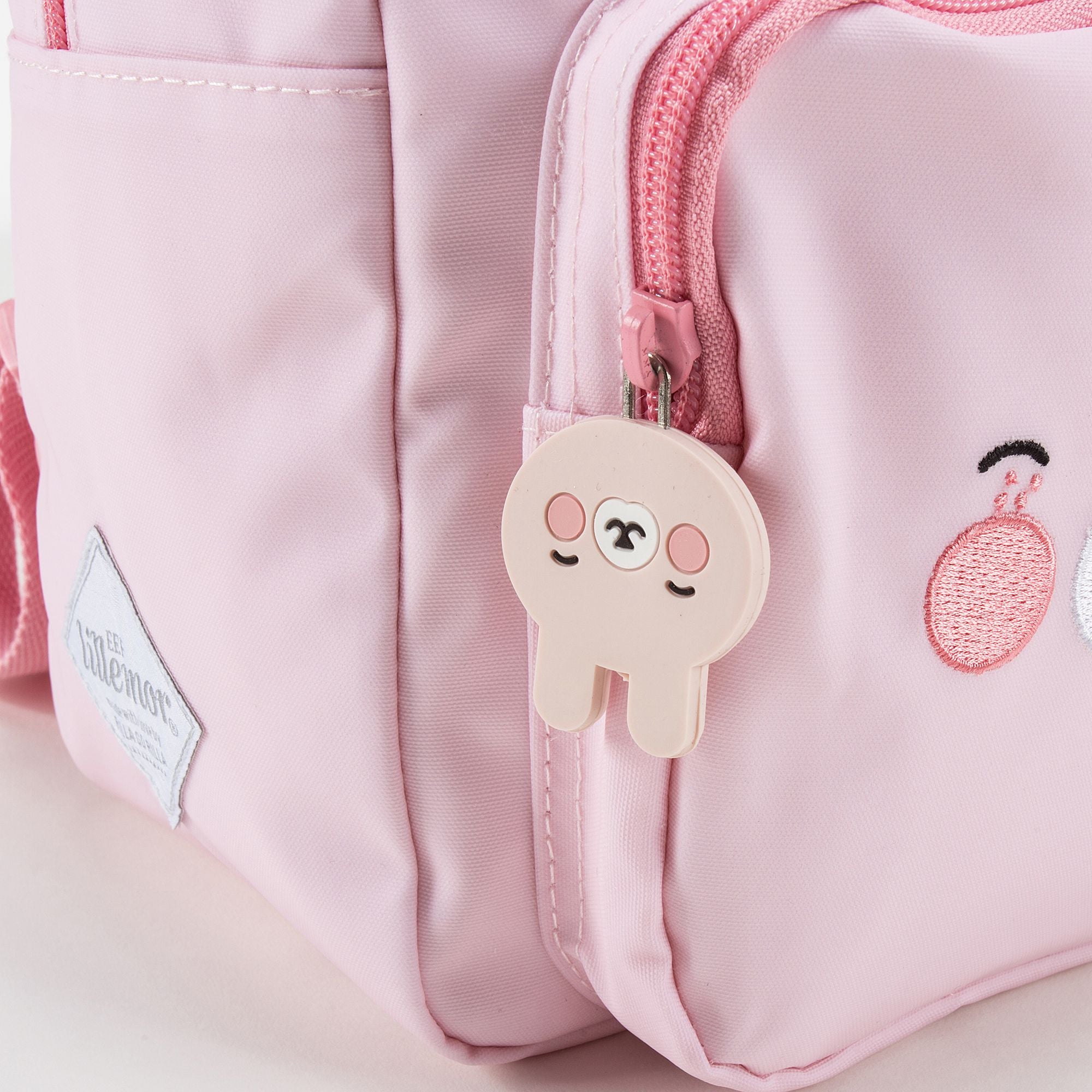 Girls Light Pink Bunny Faces Backpack（20 x 13 x 26 cm）