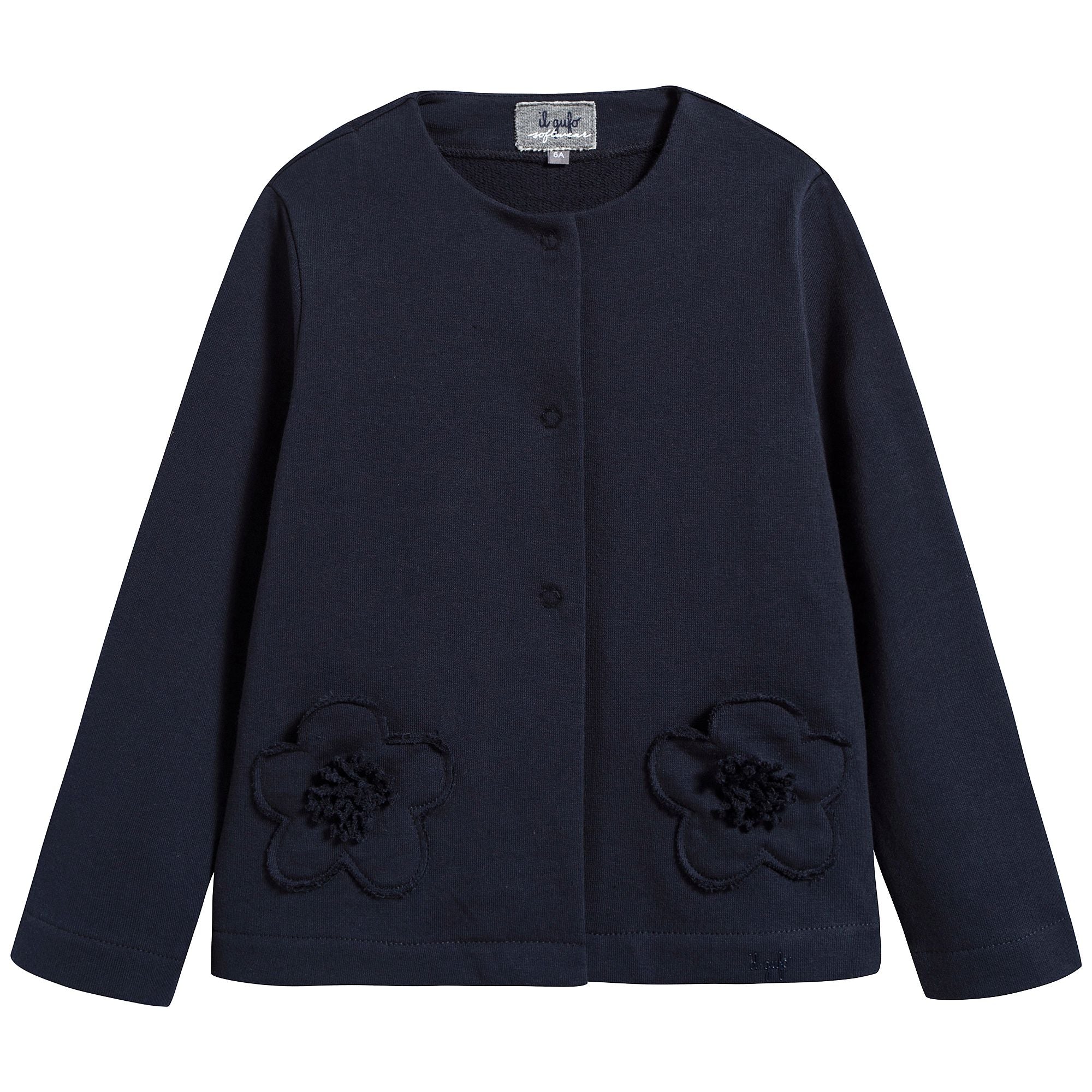 Girls Dark Blue Cotton Jacket