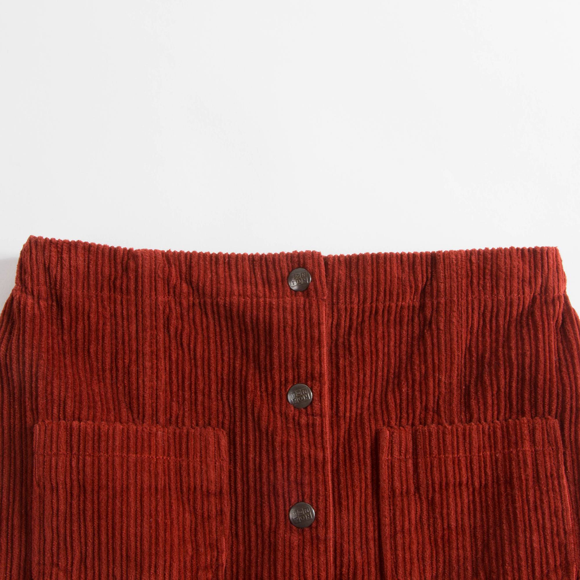 Girls Red Cotton Skirt