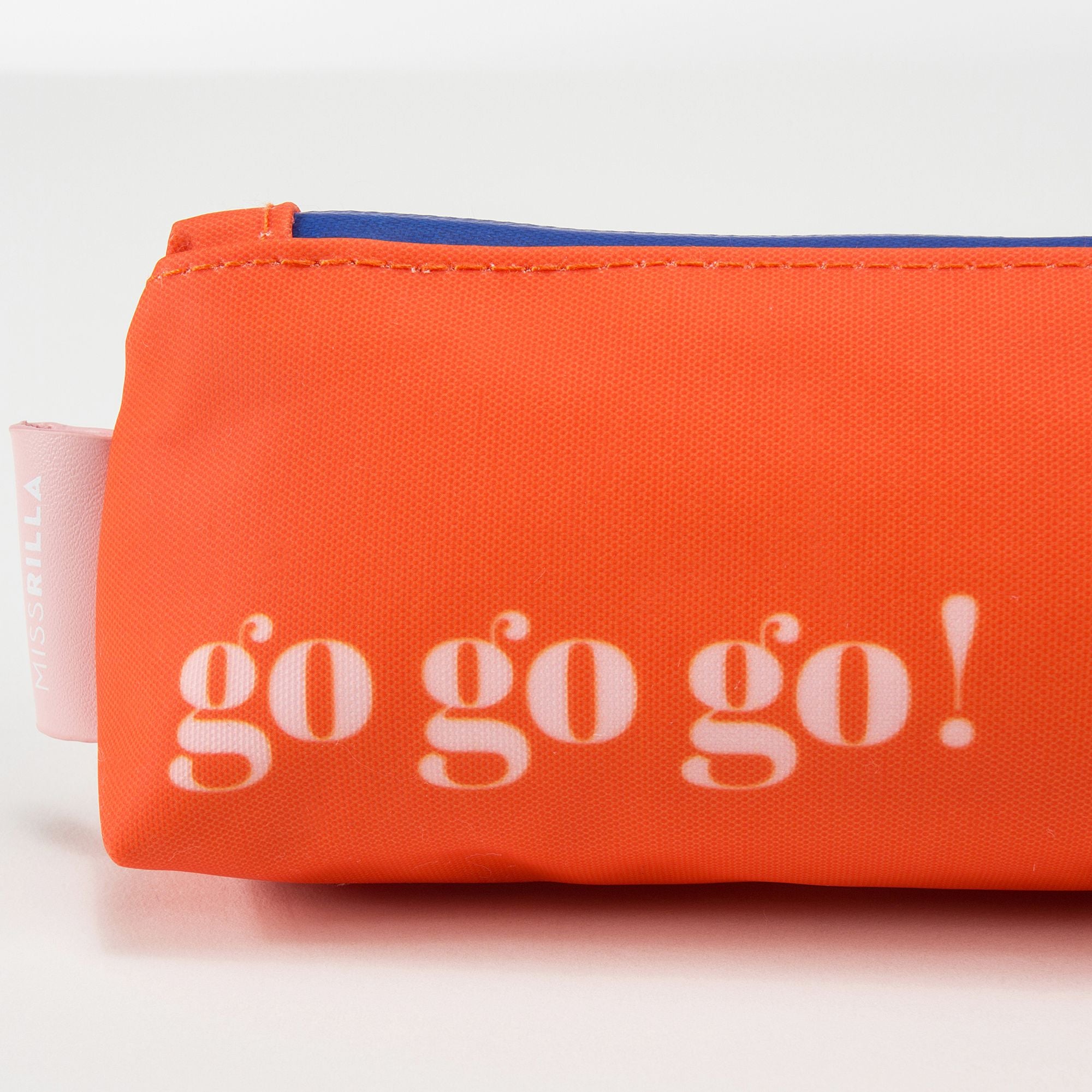 Girls Orange Go Go Go Pencil Pouch（23 x 9 cm）