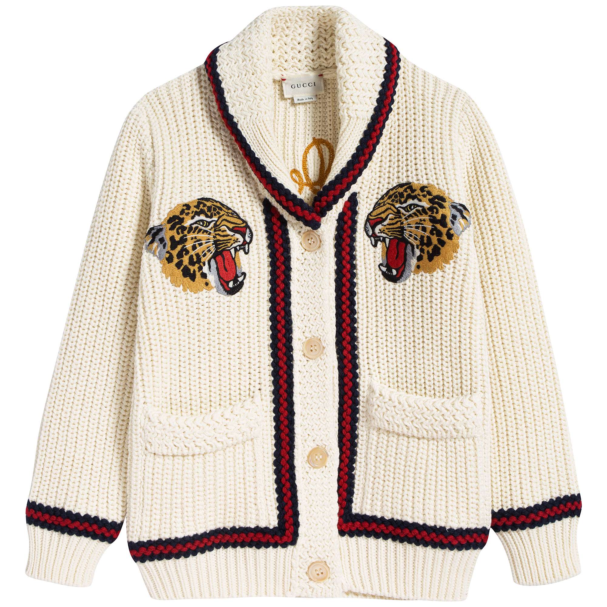 Girls White Embroidery Cardigan