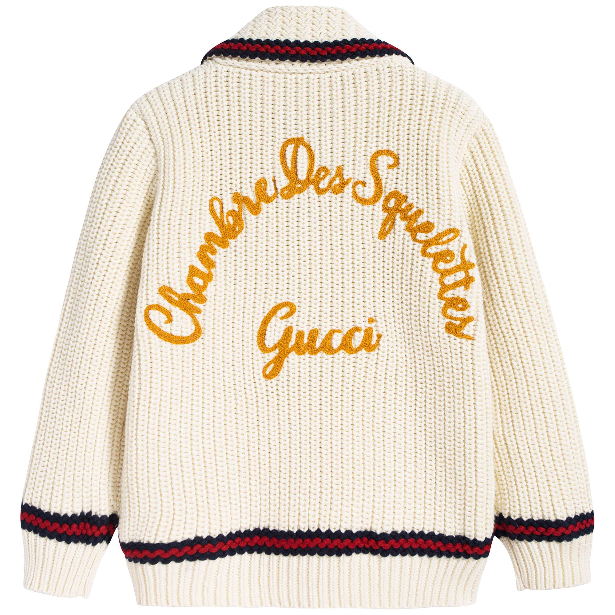 Girls White Embroidery Cardigan