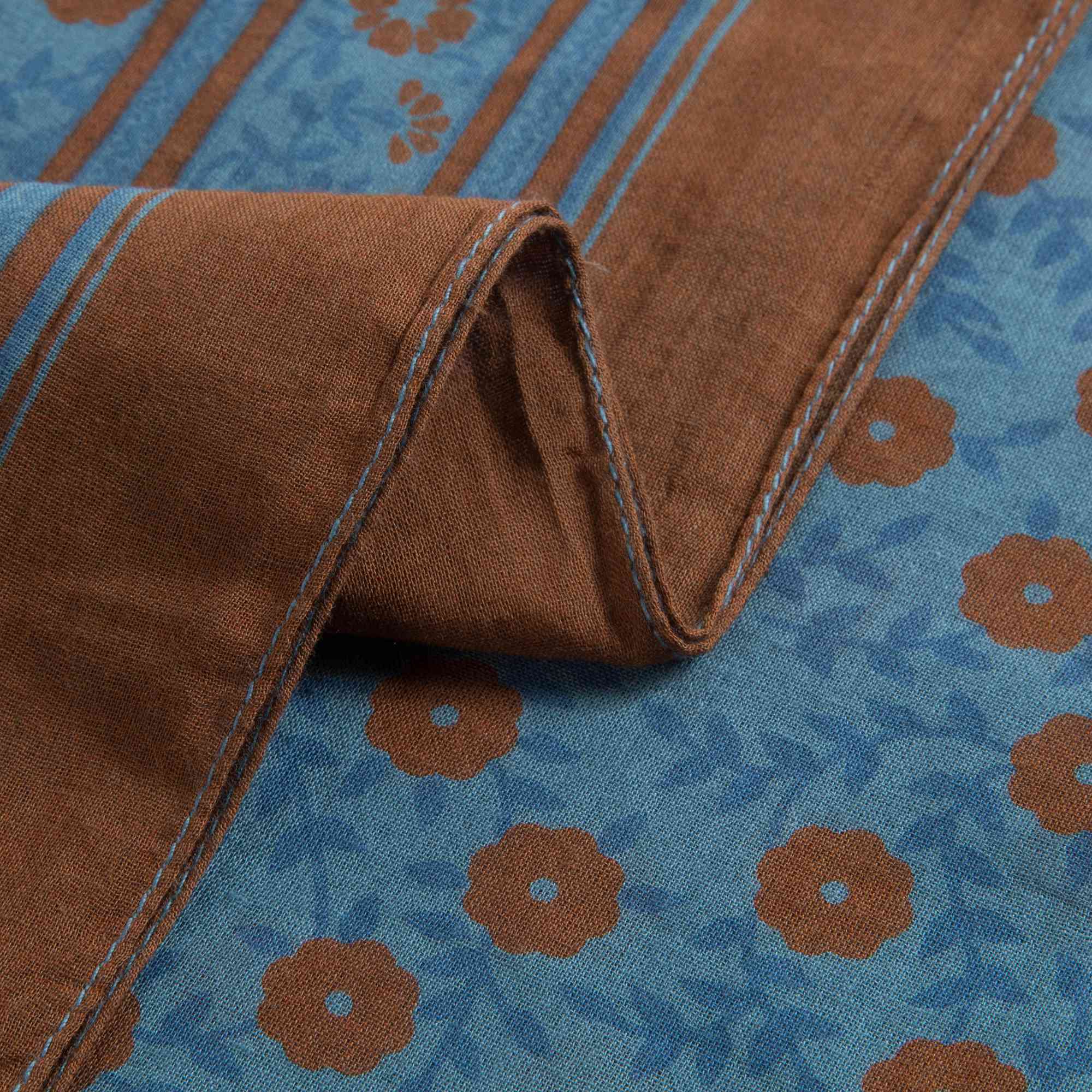 Girls Blue Orage Cotton Square Scarf