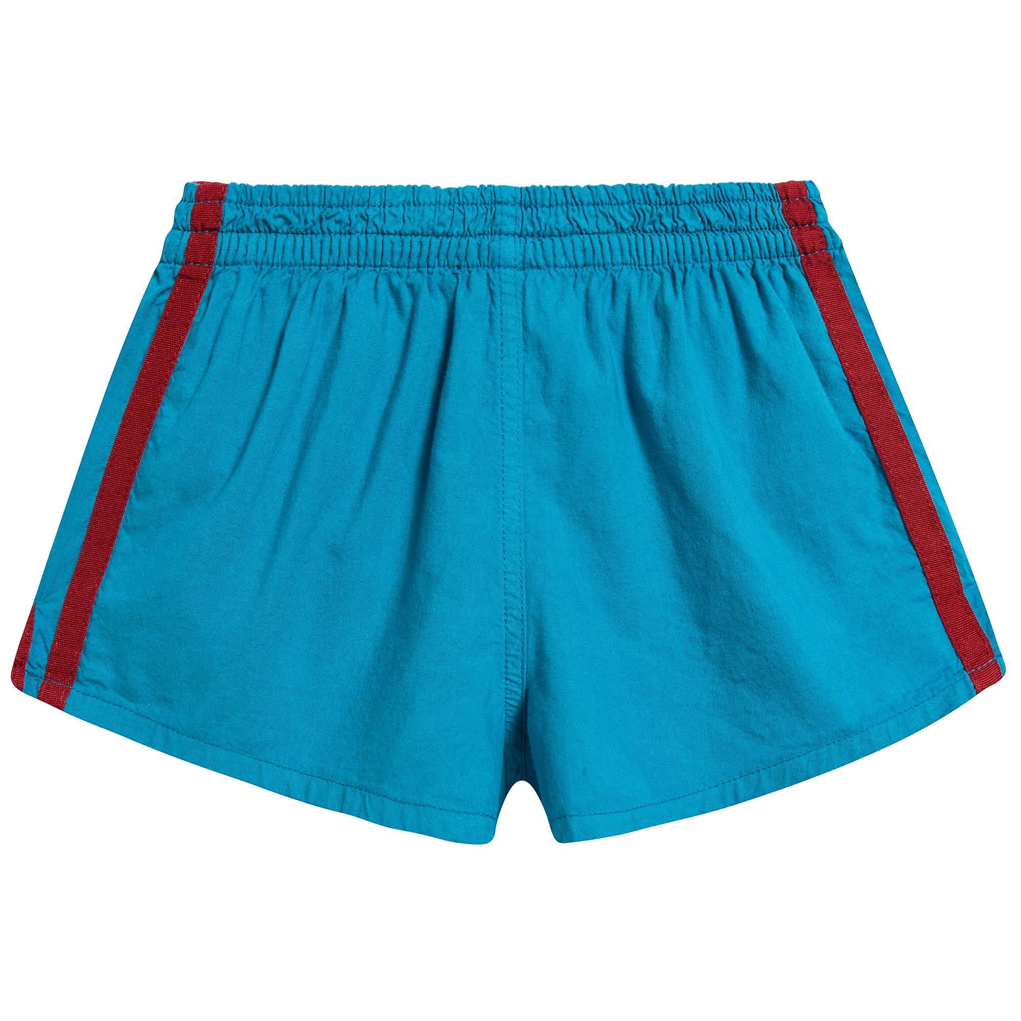 Girls & Boys Blue Biro Cotton Shorts
