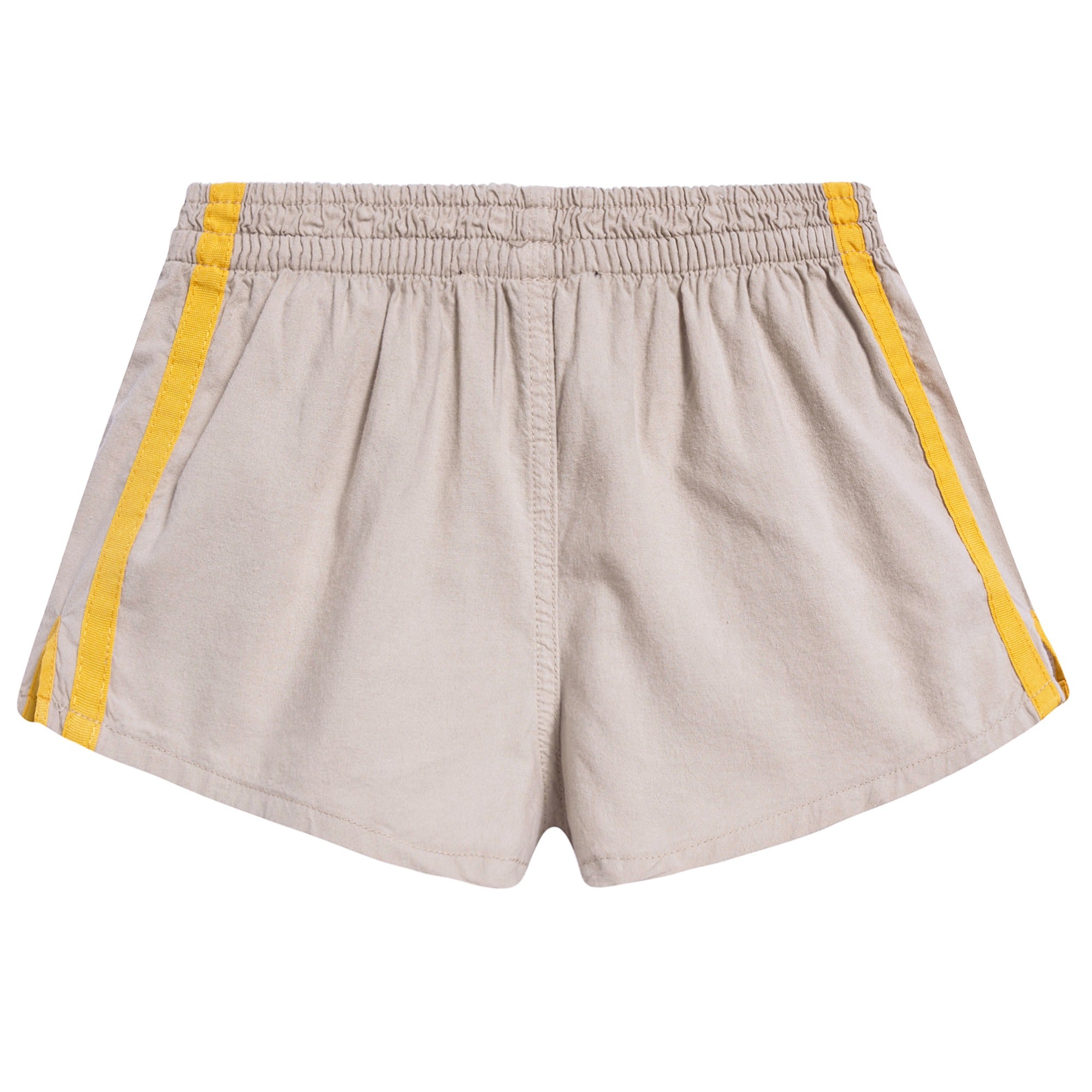 Girls & Boys Beige Bird Cotton Shorts