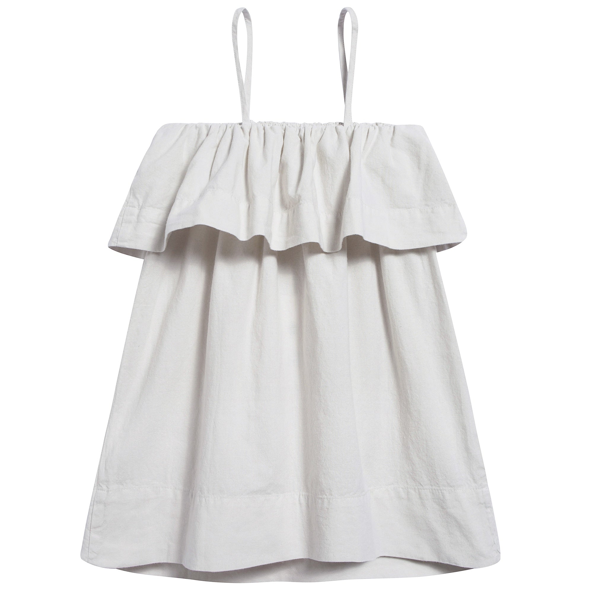 Girls Raw White Peach Cotton T-shirt
