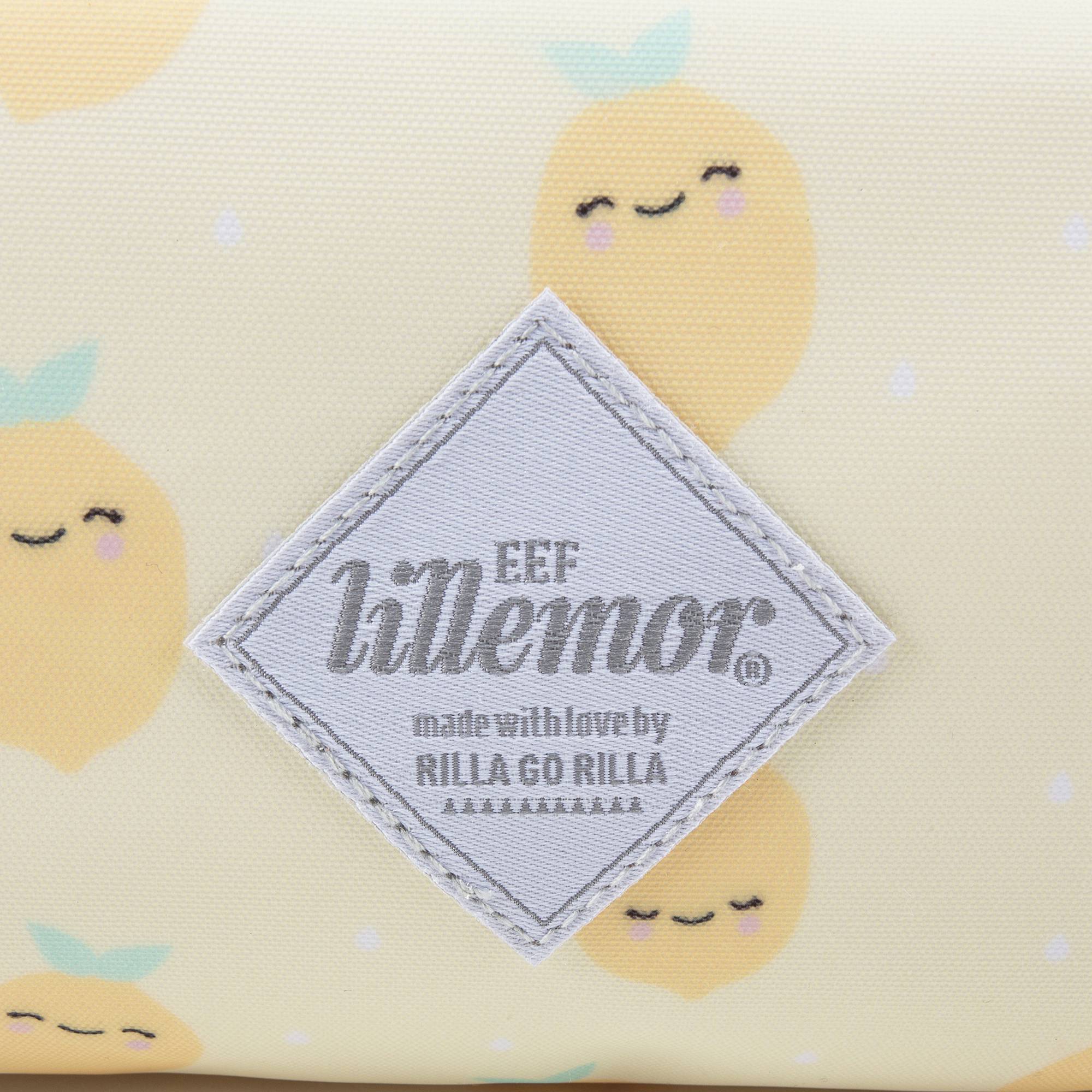 Girls Yellow Lemon Printed Pencil Pouch（21 x 11cm）