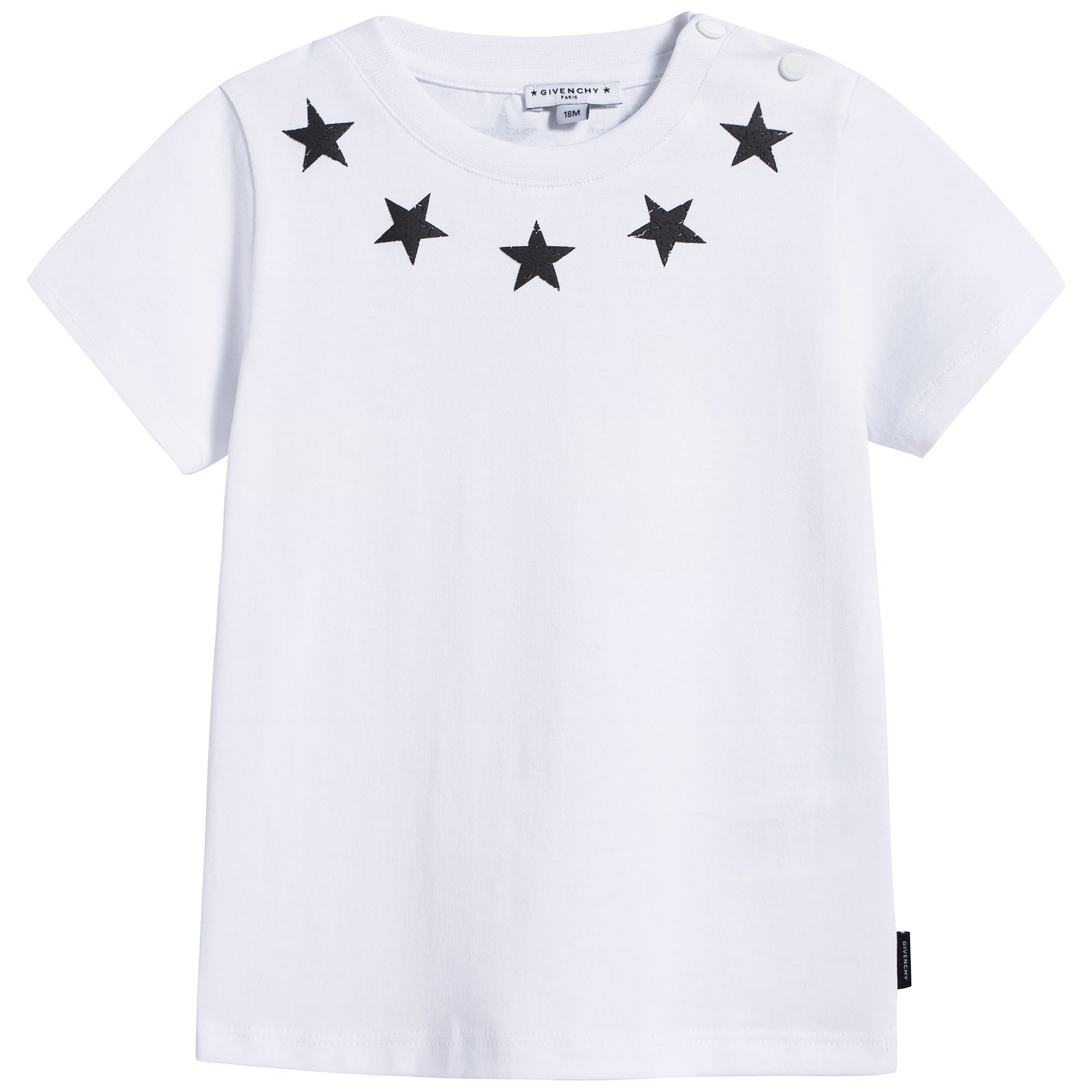 Baby Boys White Star Cotton T-shirt