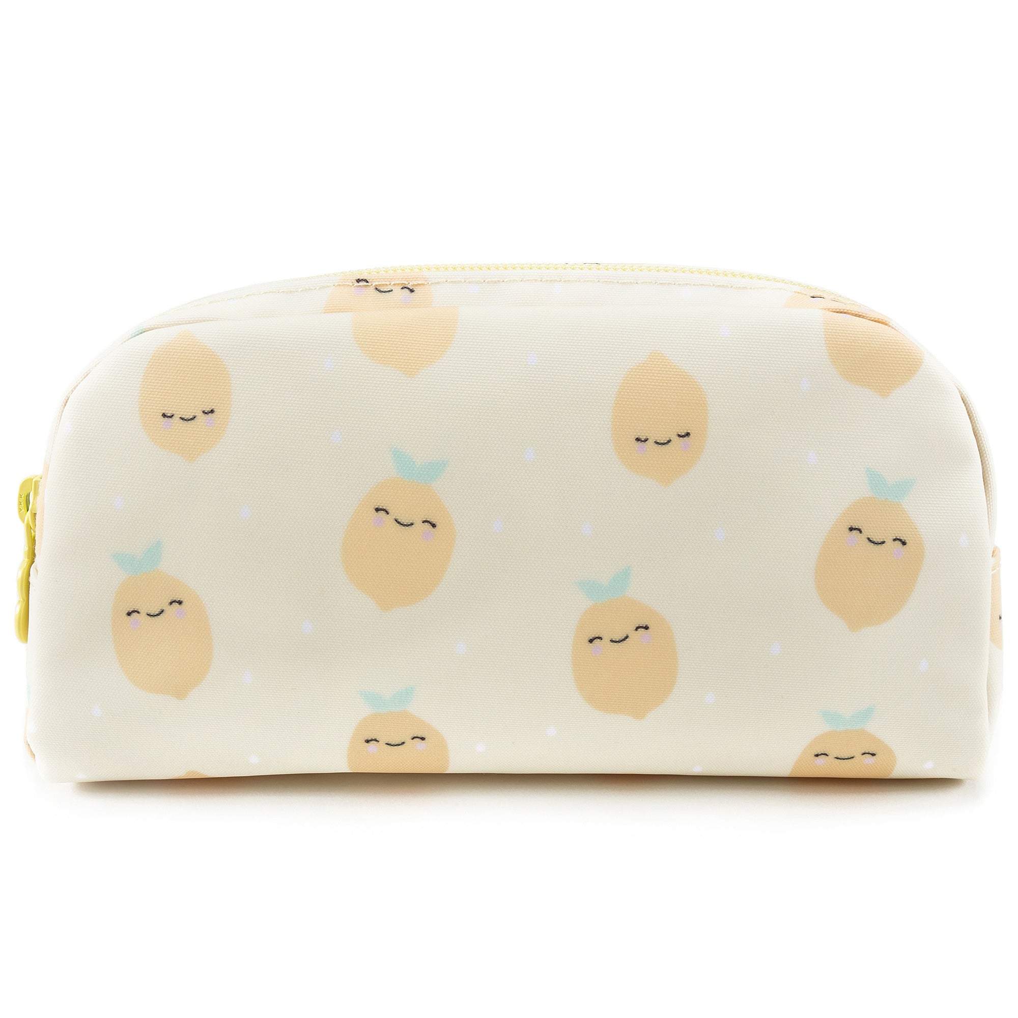 Girls Yellow Lemon Printed Pencil Pouch（21 x 11cm）