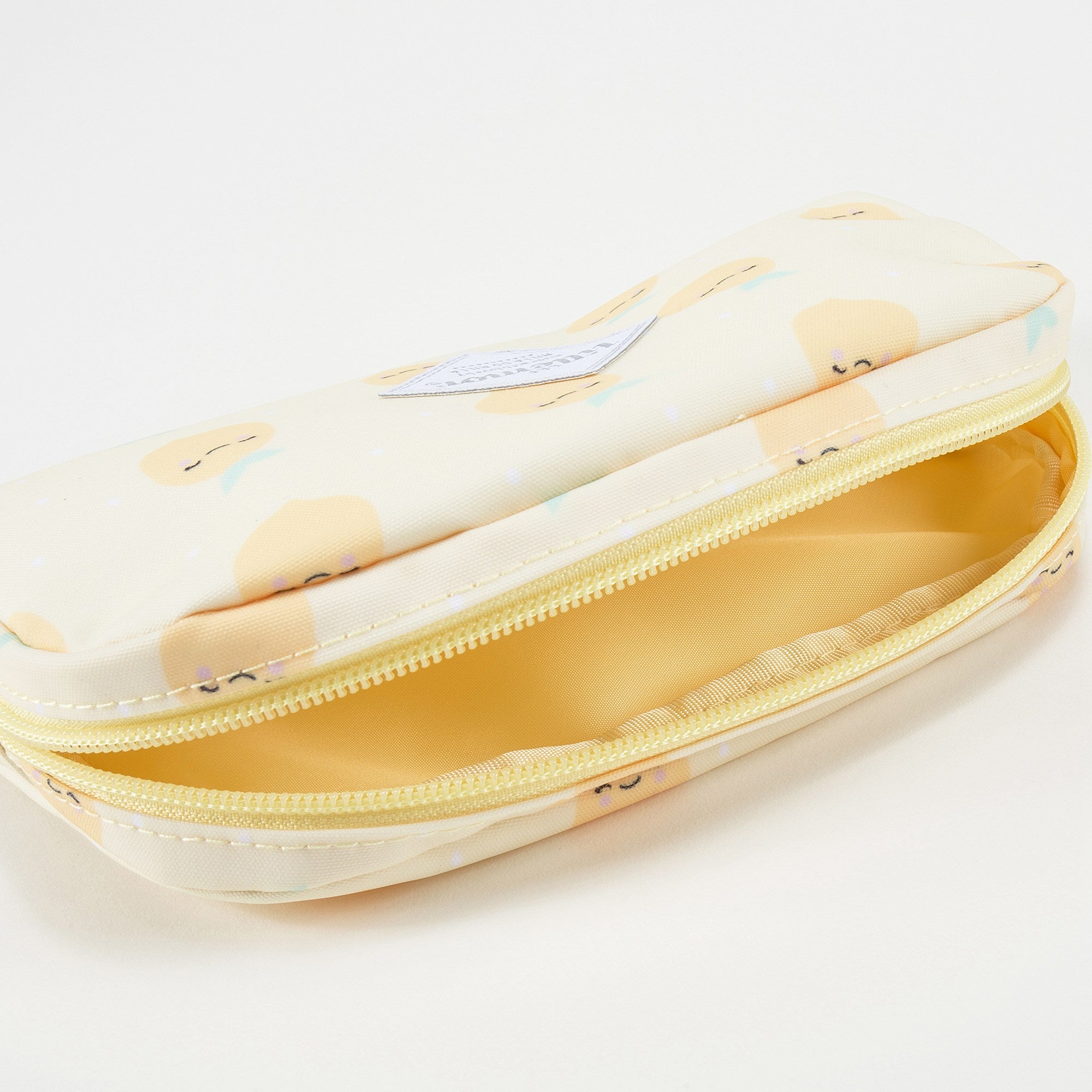 Girls Yellow Lemon Printed Pencil Pouch（21 x 11cm）