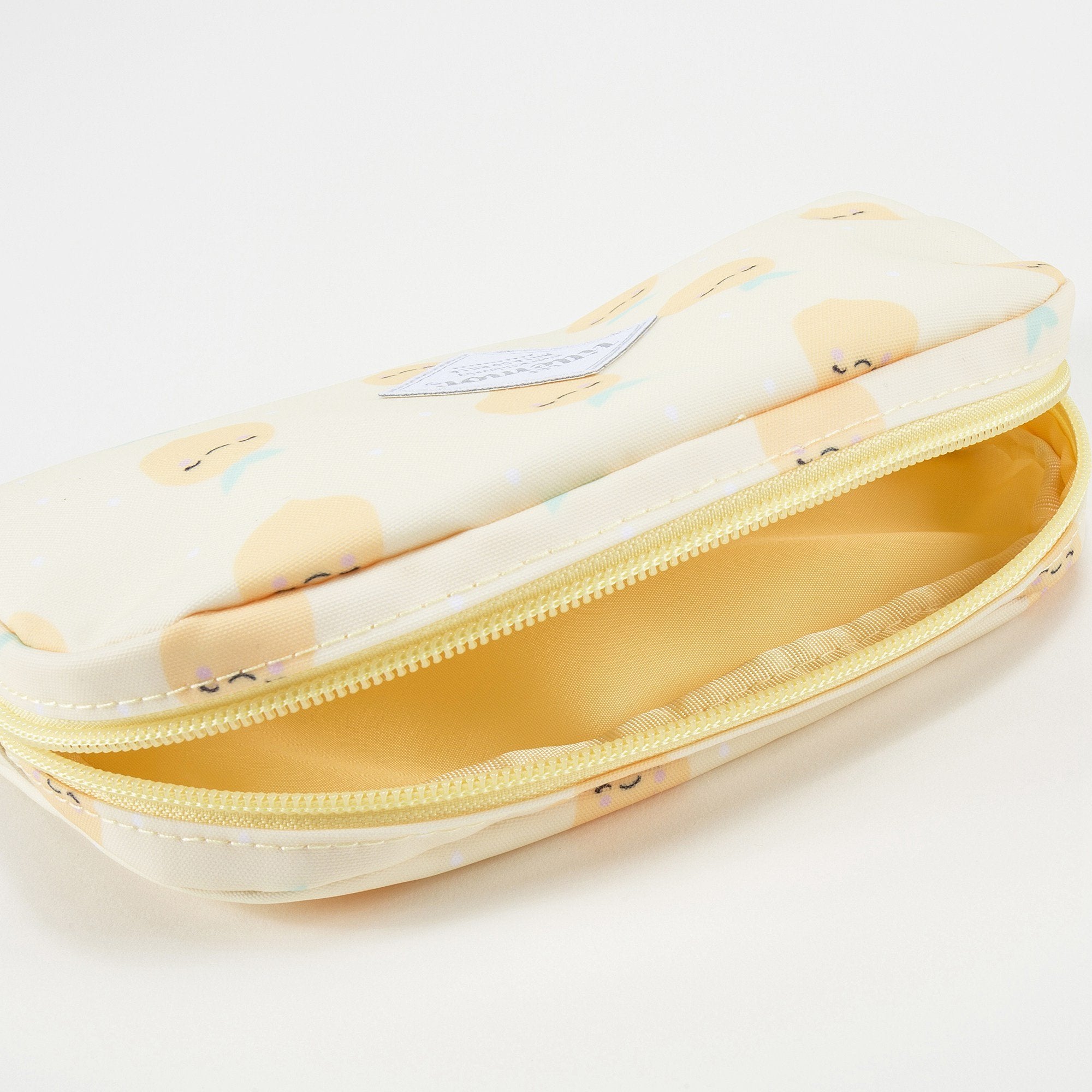 Girls Yellow Lemon Printed Pencil Pouch（21 x 11cm）