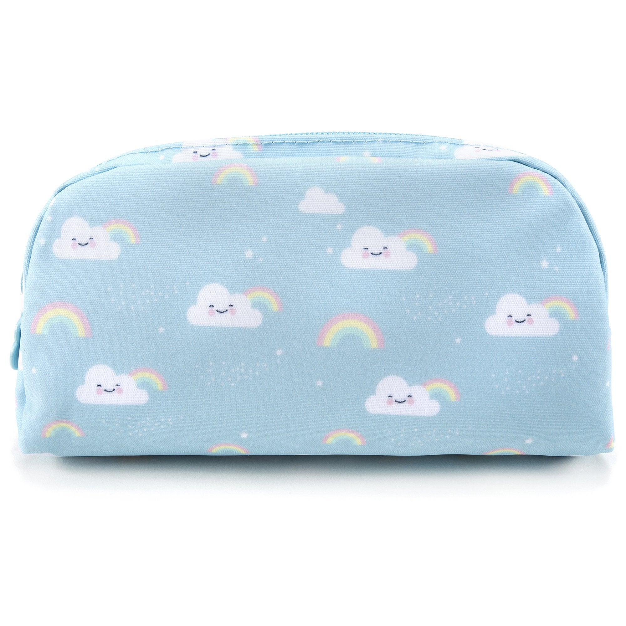 Girls Light Blue Rainbow Printed Pencil Pouch（21 x 11cm）