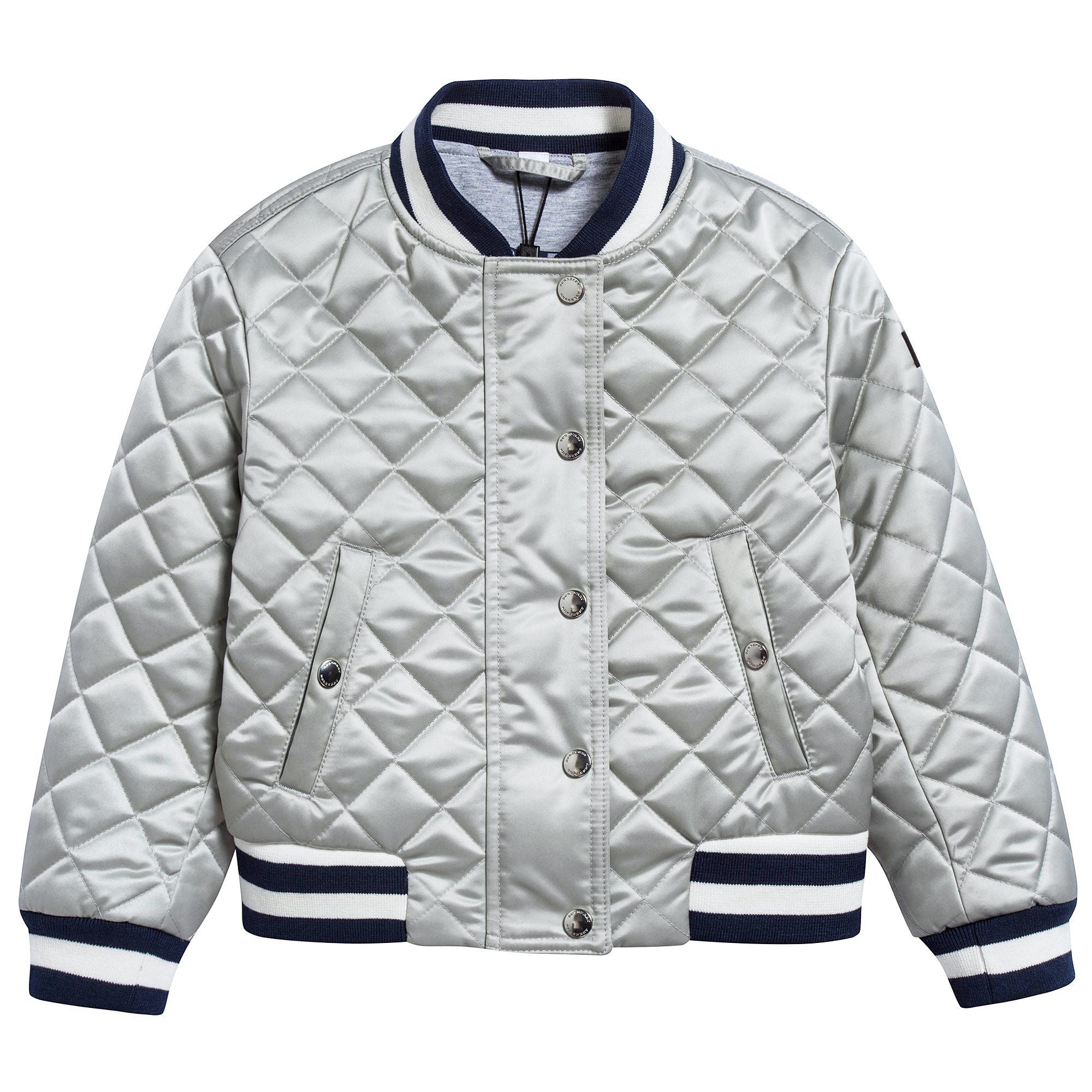 Girls Silver Polyamide Outerwear