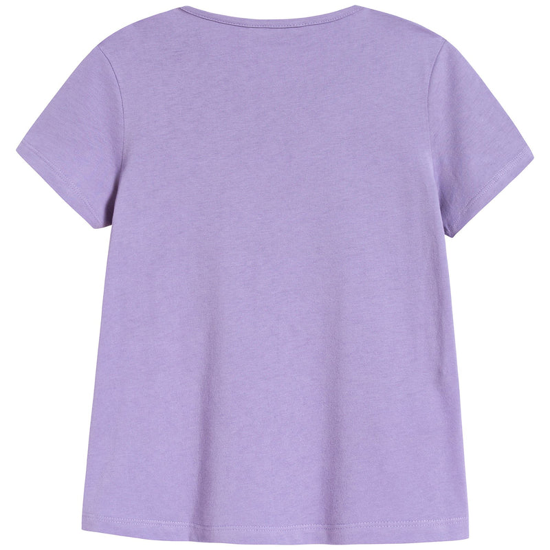 Girls Lilac Cotton T-shirt