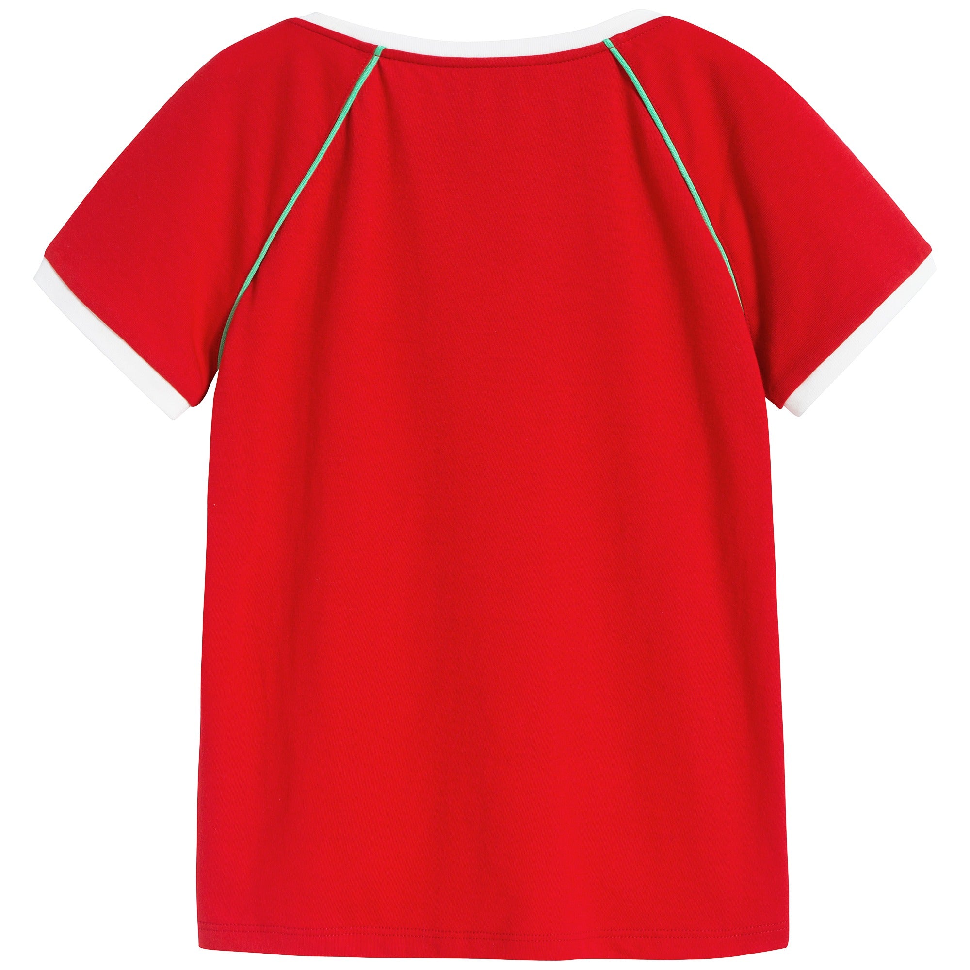 Girls Red Strawberry Cotton T-shirt
