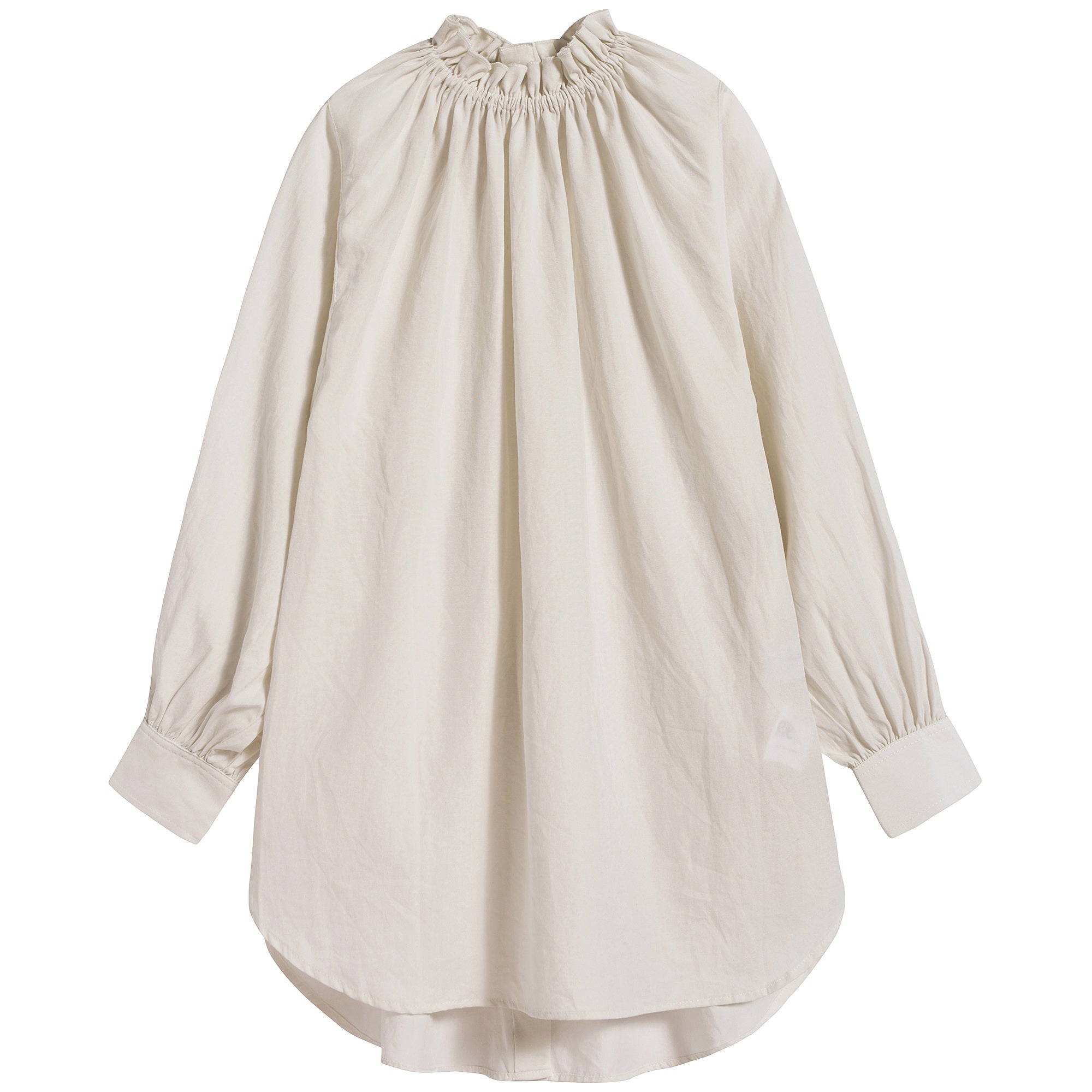 Girls White Reversible Frill Shirt