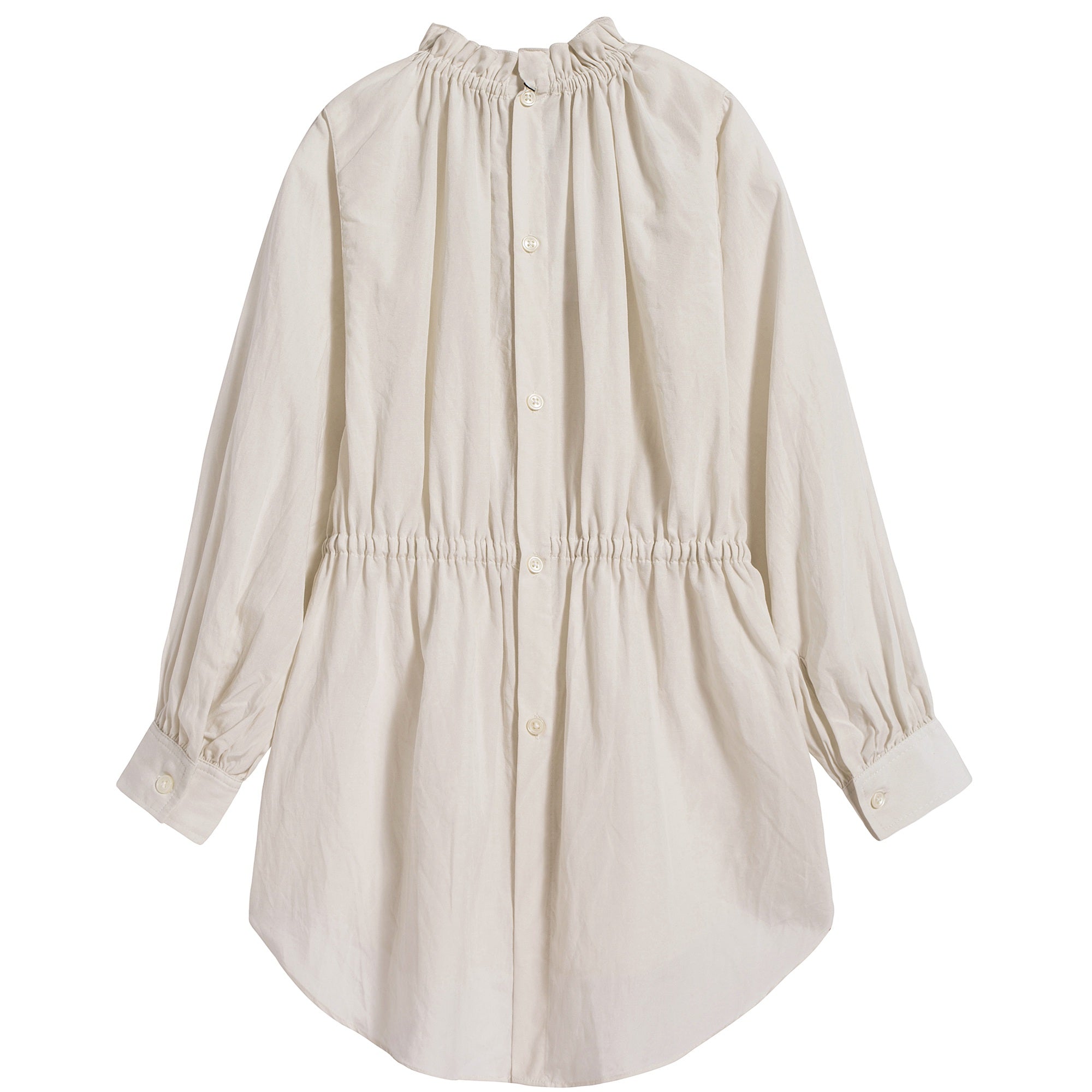Girls White Reversible Frill Shirt
