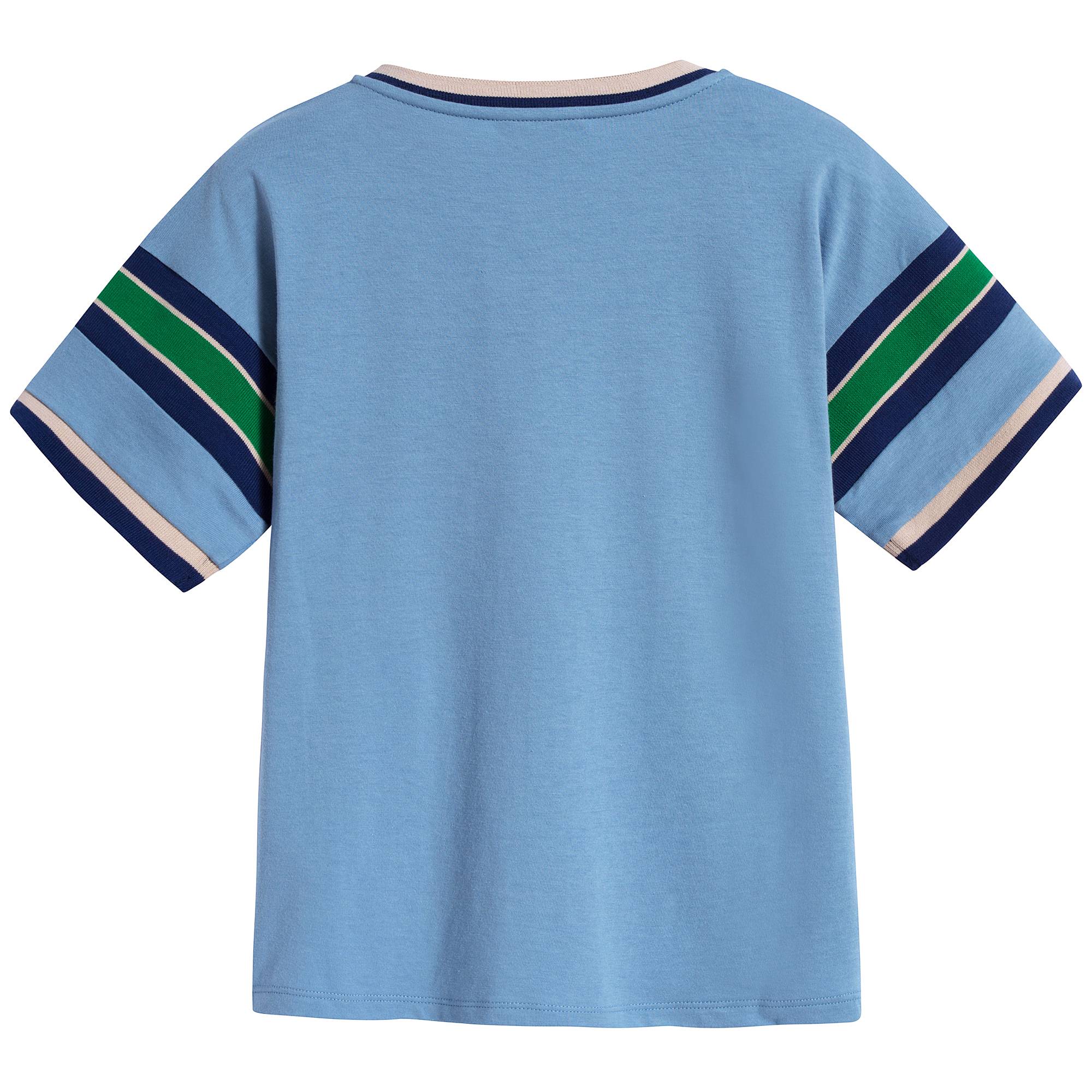 Boys Light Blue Cotton T-shirt