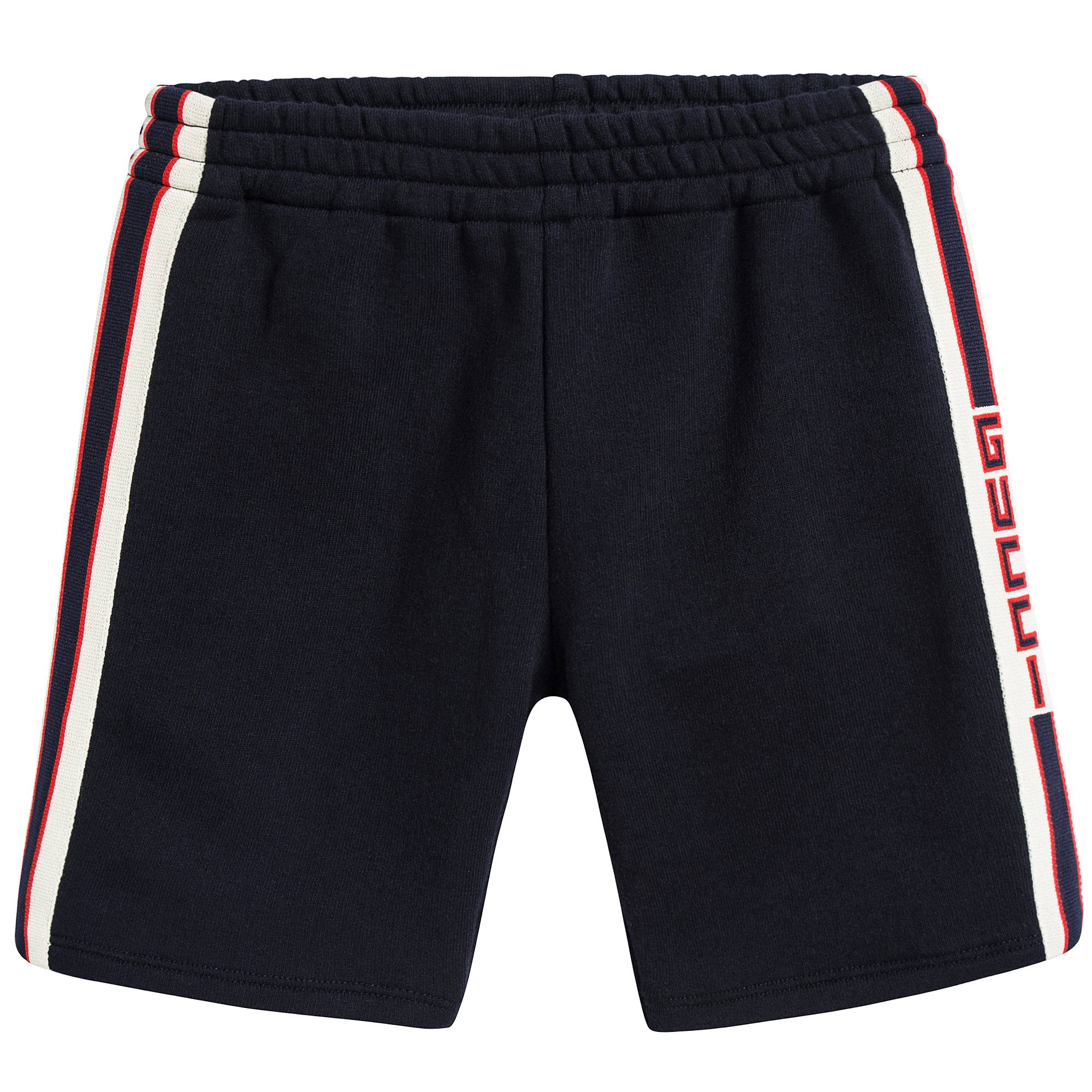 Baby Boys Navy Blue Logo Shorts