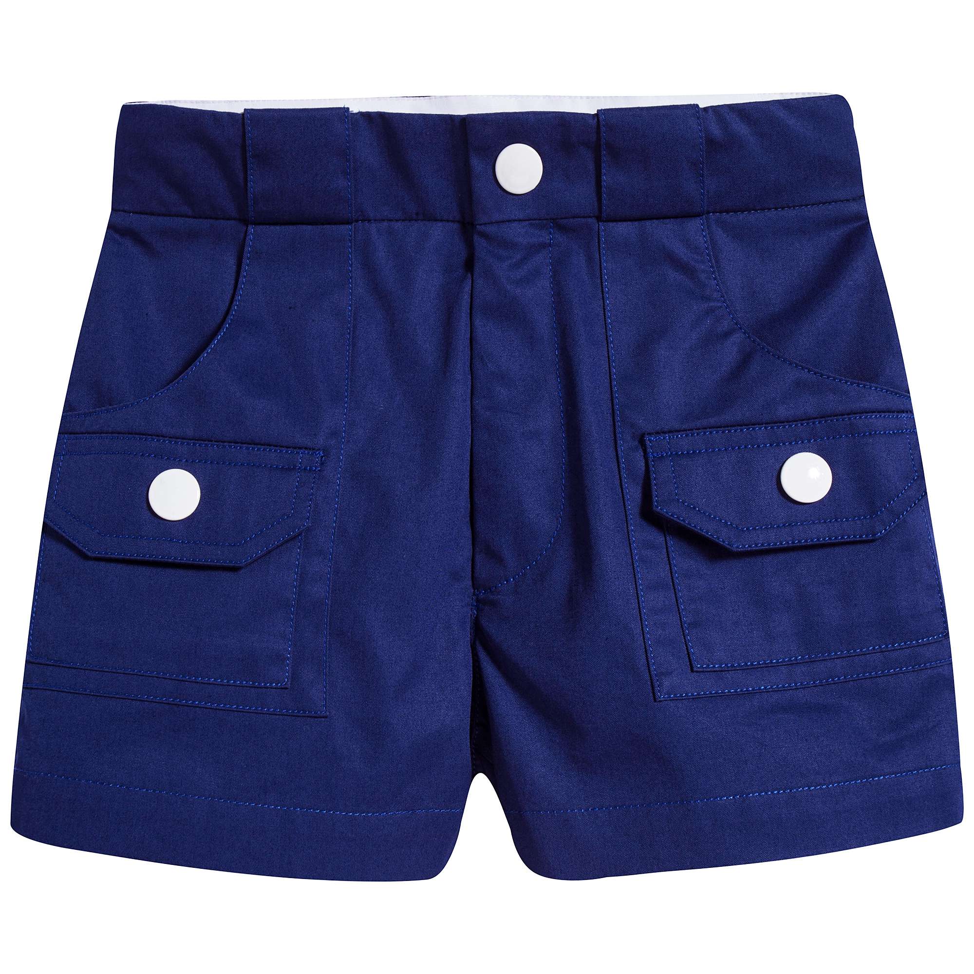 Girls Intense Blue Cotton Shorts