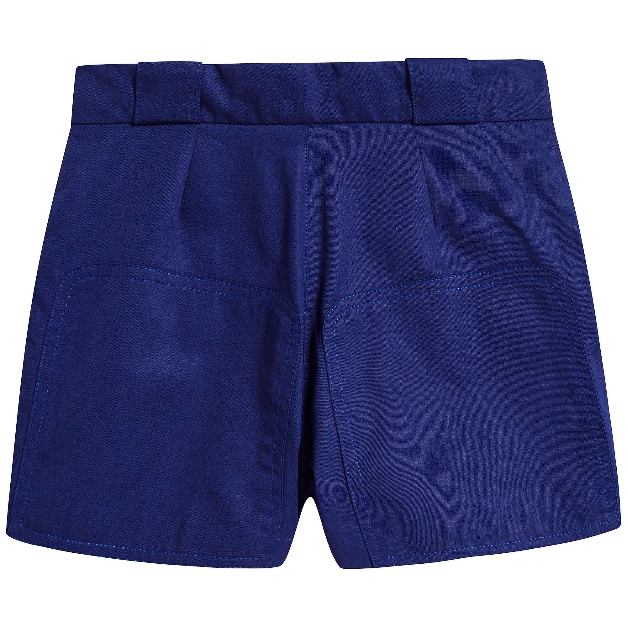 Girls Intense Blue Cotton Shorts