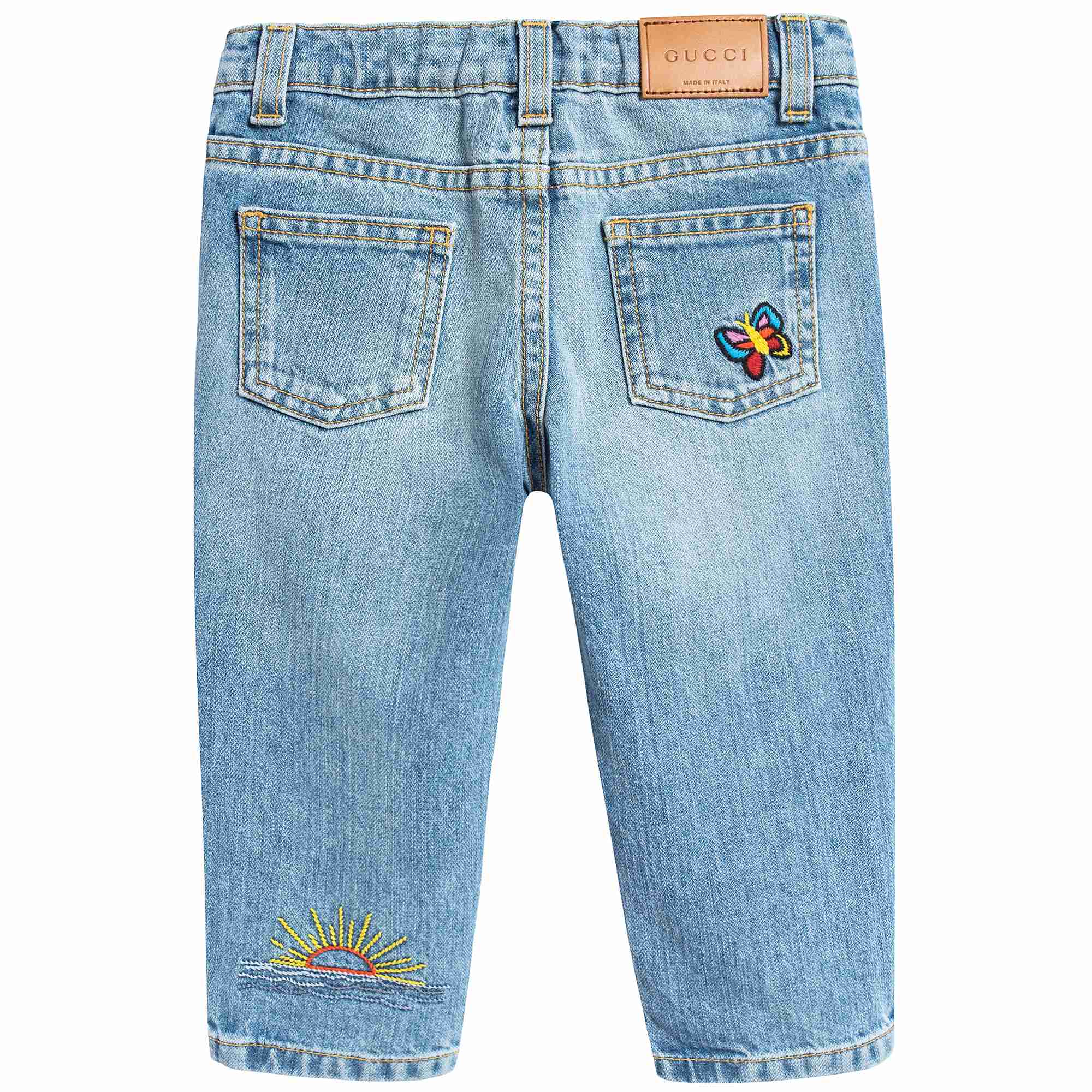 Baby Girls Blue Cactus Trousers