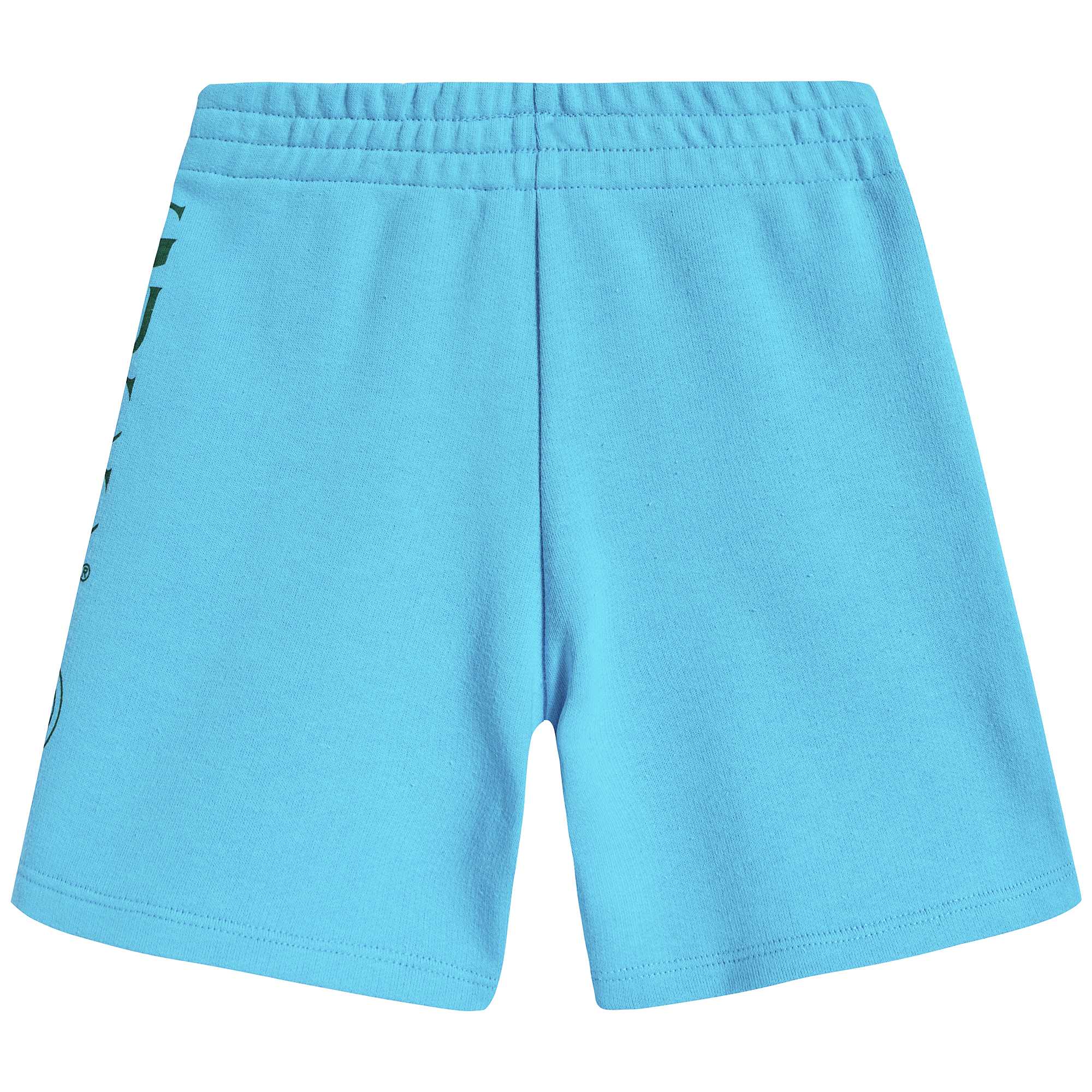 Boys Turquoise Cotton Shorts