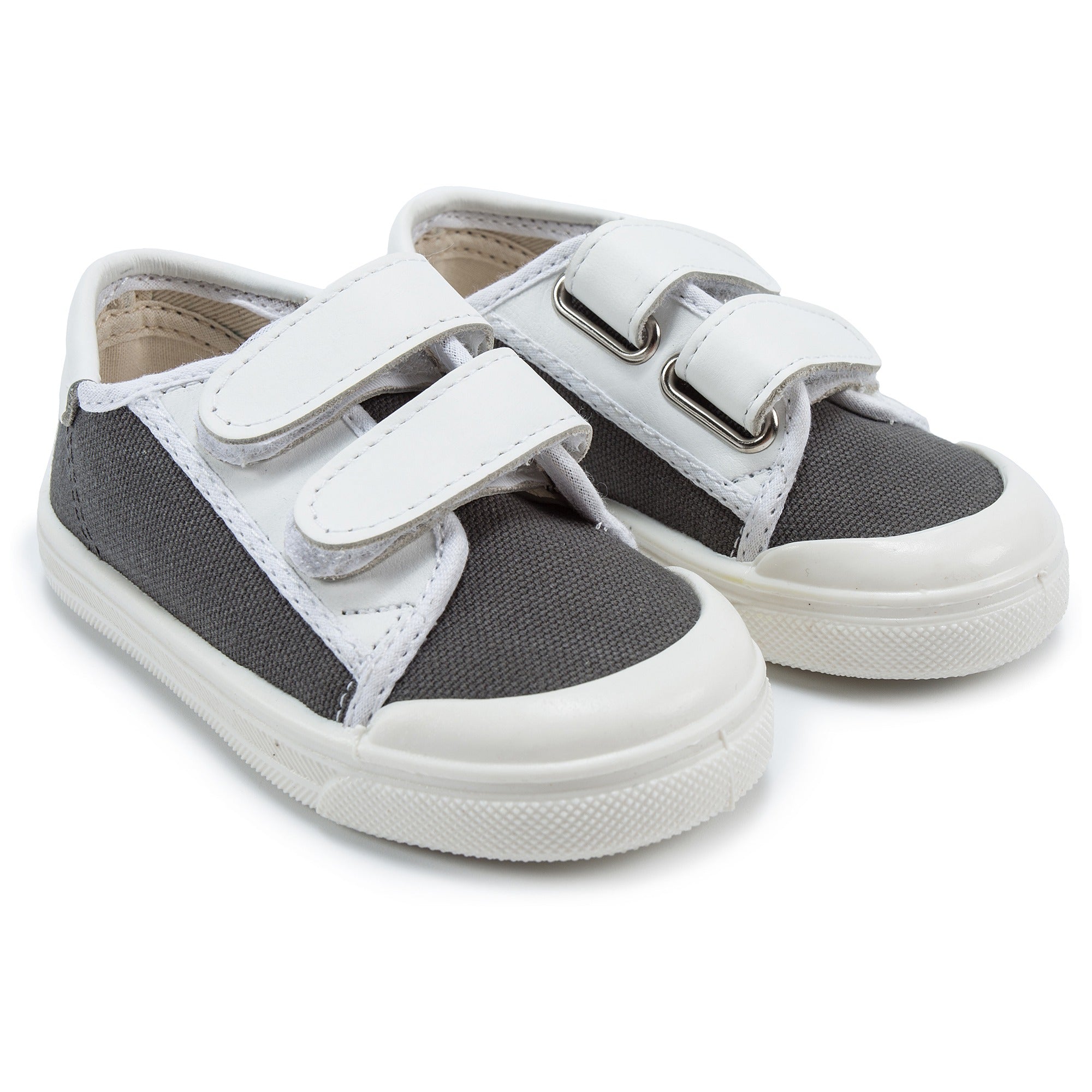 Baby Boys Dark Grey & White Shoes