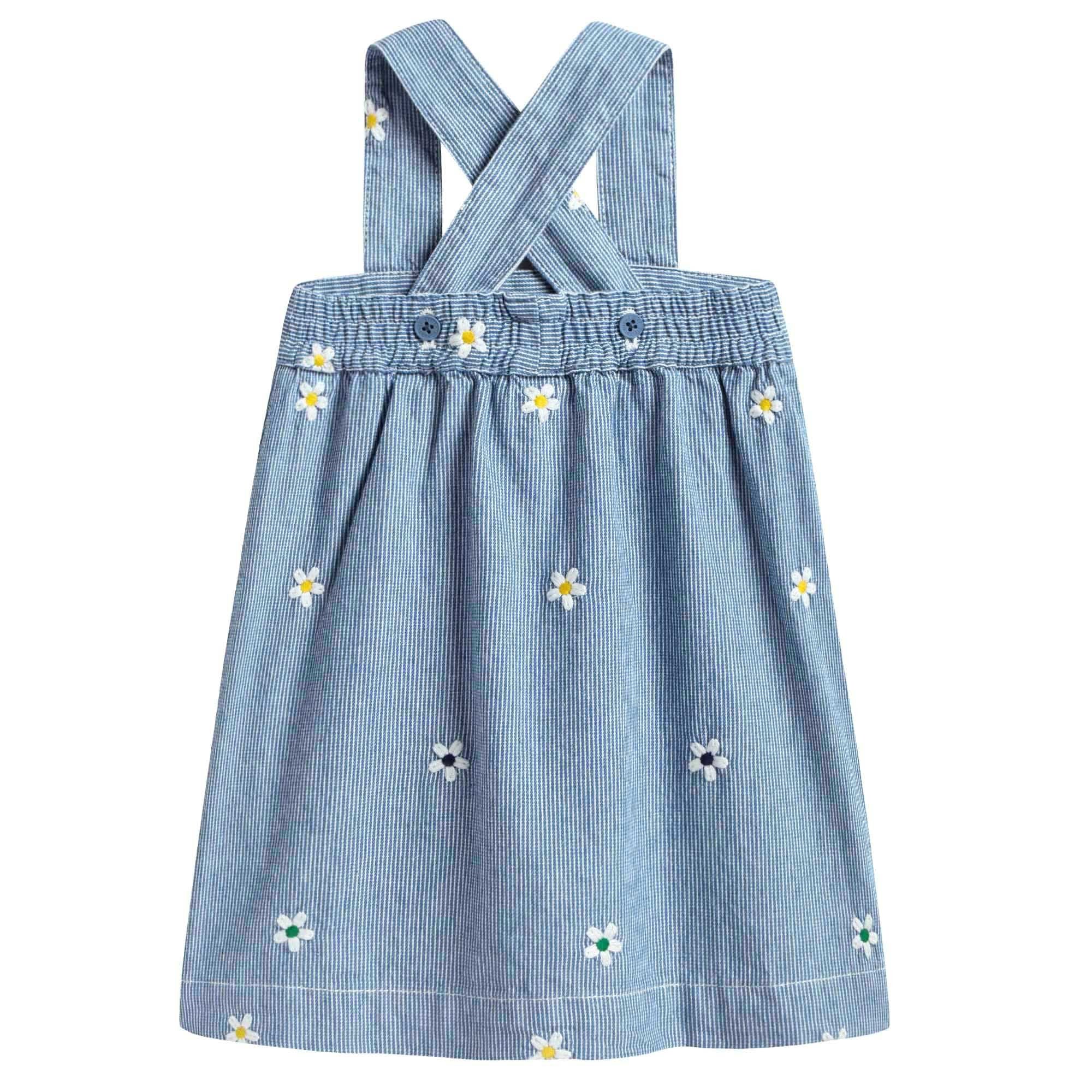 Baby Girls Blue Striped Sun Dress