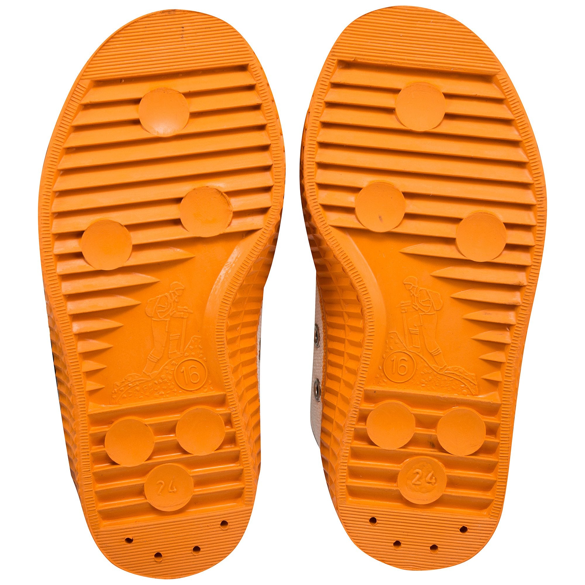 Girls White Orange Velcro Shoes