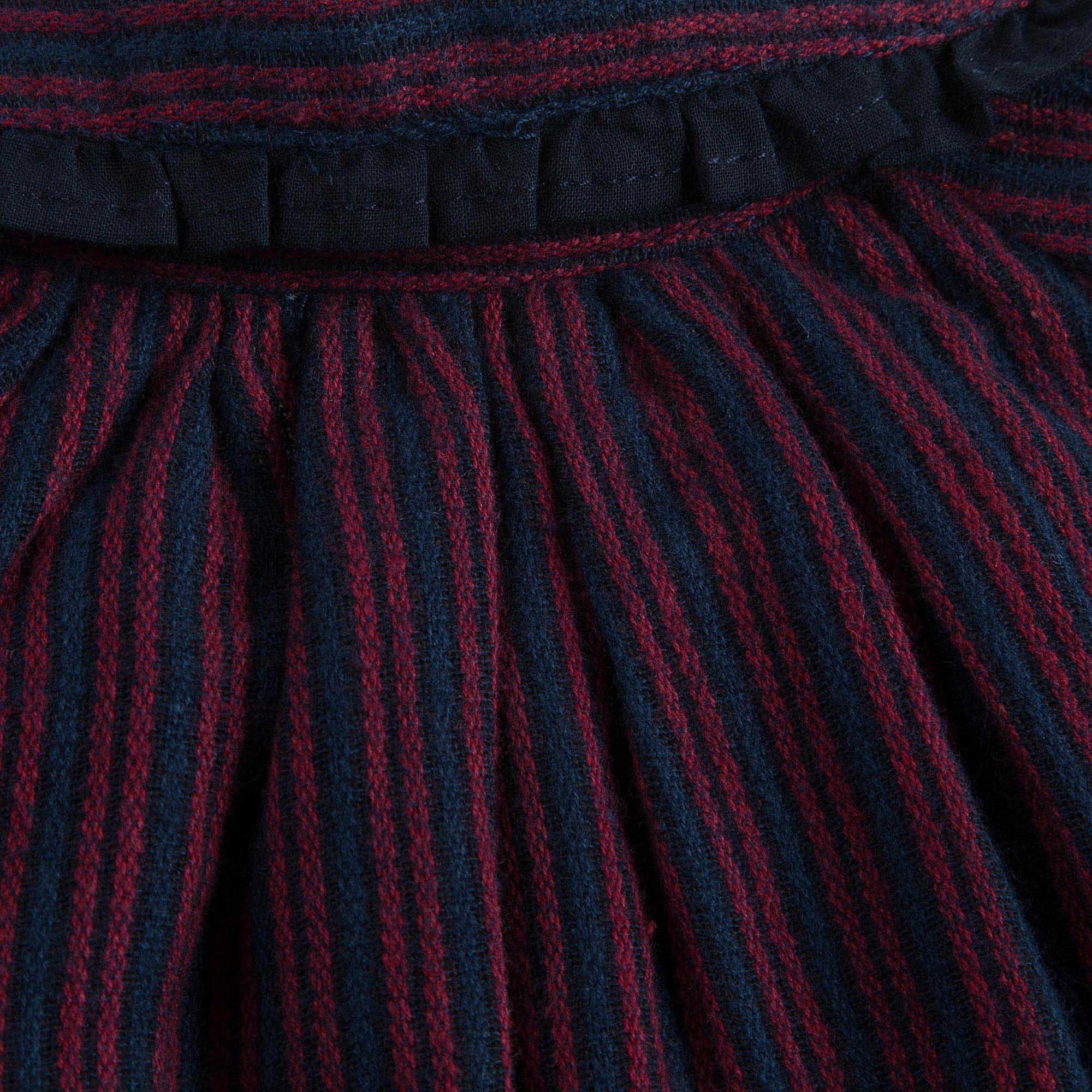 Baby Girls Purple Rayol Striped Cotton Woven Dress - CÉMAROSE | Children's Fashion Store - 7