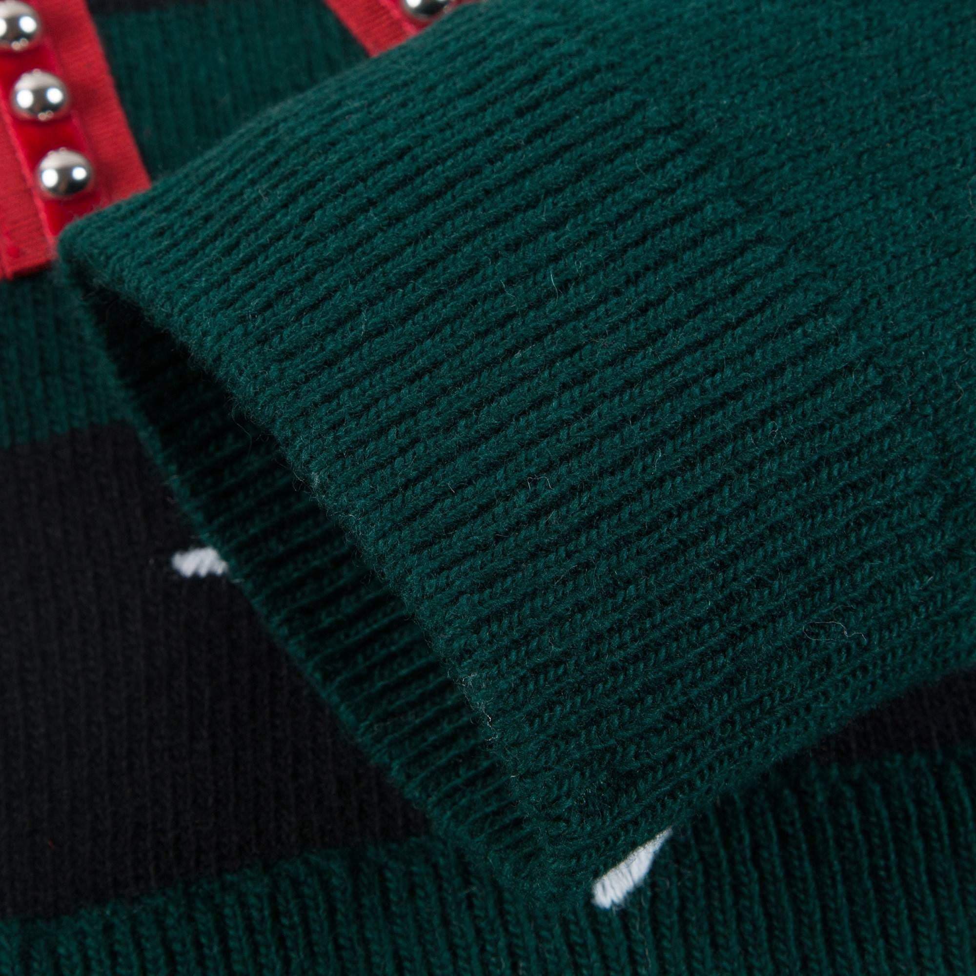 Girls Green  "Love" Wool  Sweater