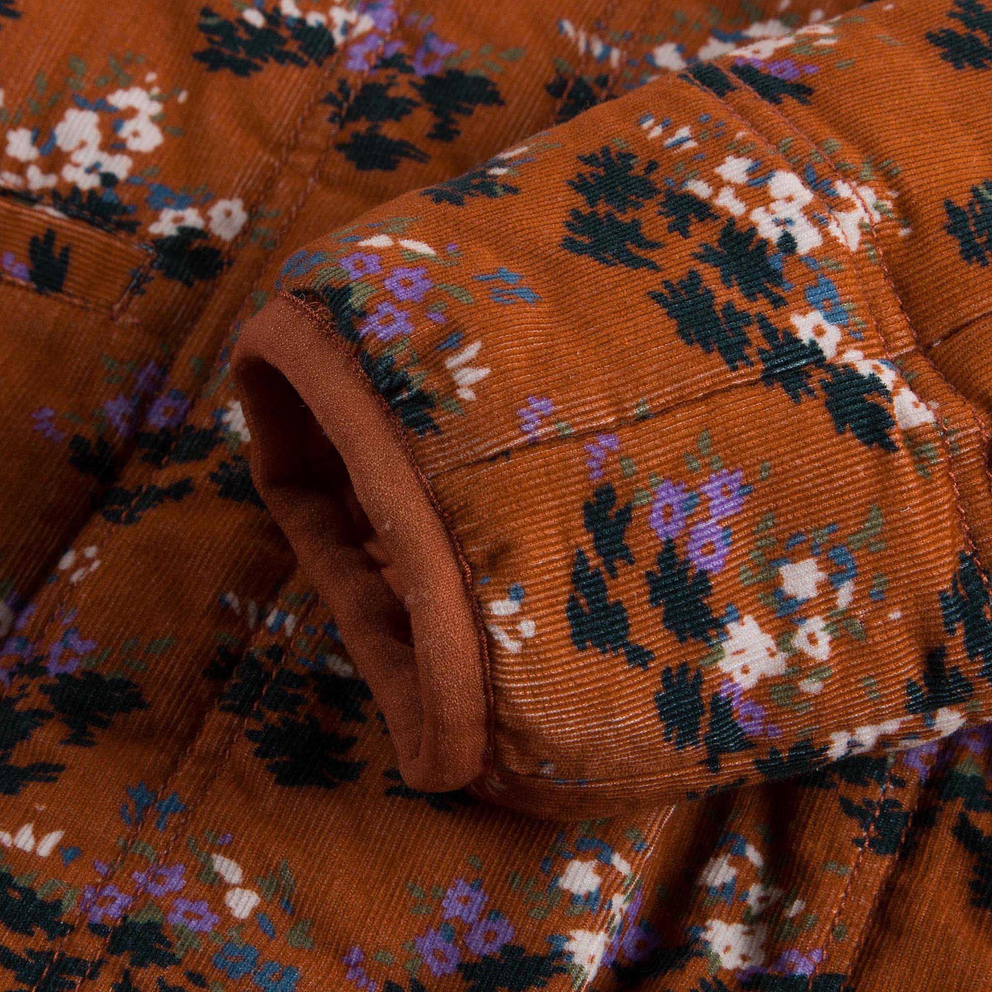 Girls Brown Velvet Flower printed Cotton Jacket - CÉMAROSE | Children's Fashion Store - 6