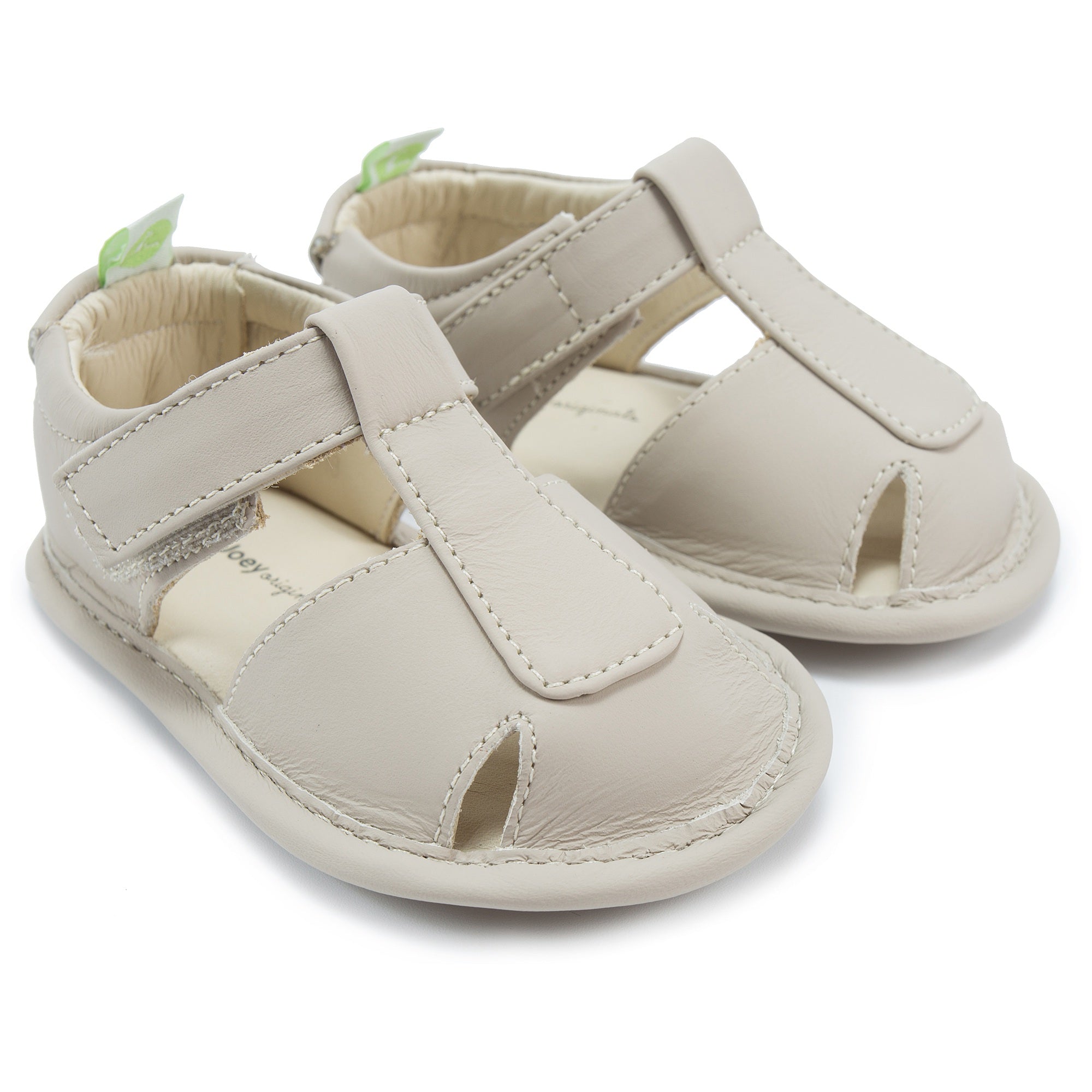 Baby Boys Gray Leather Sandals