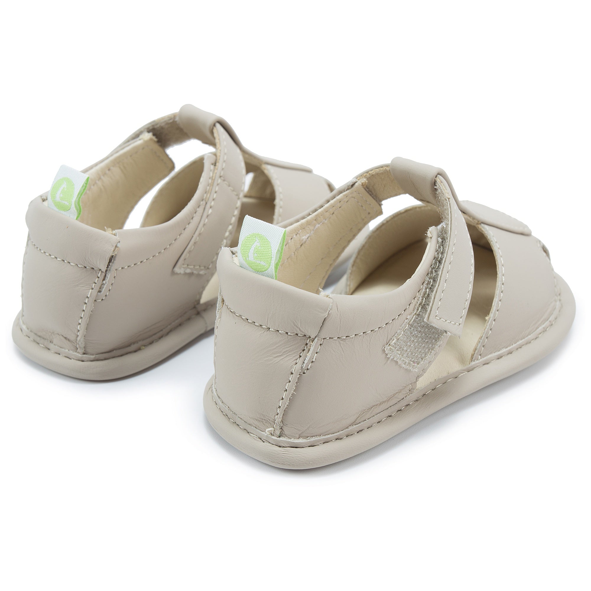 Baby Boys Gray Leather Sandals