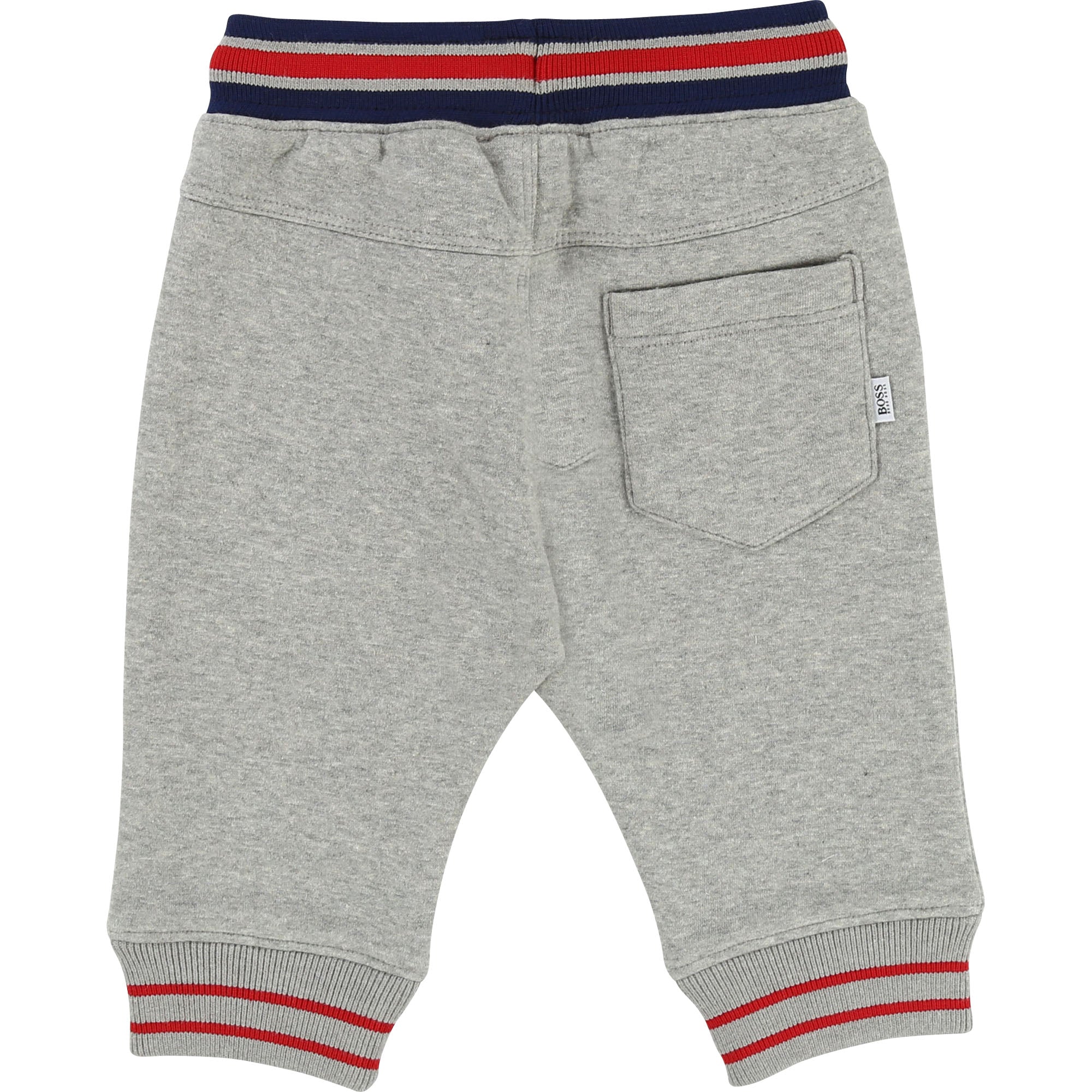 Baby Boys Grey Chine Logo Cotton Trousers
