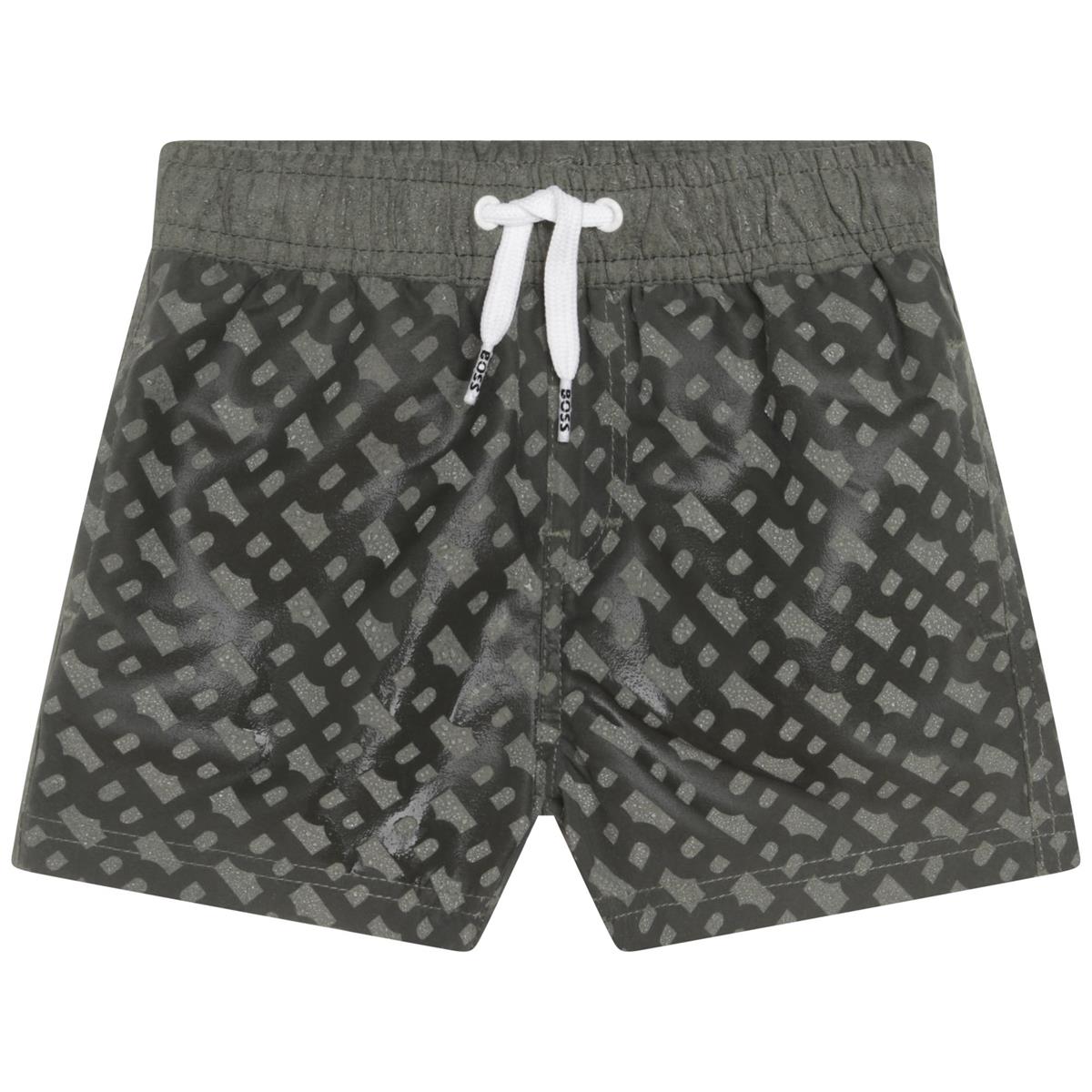 Baby Boys Dark Green Swim Shorts