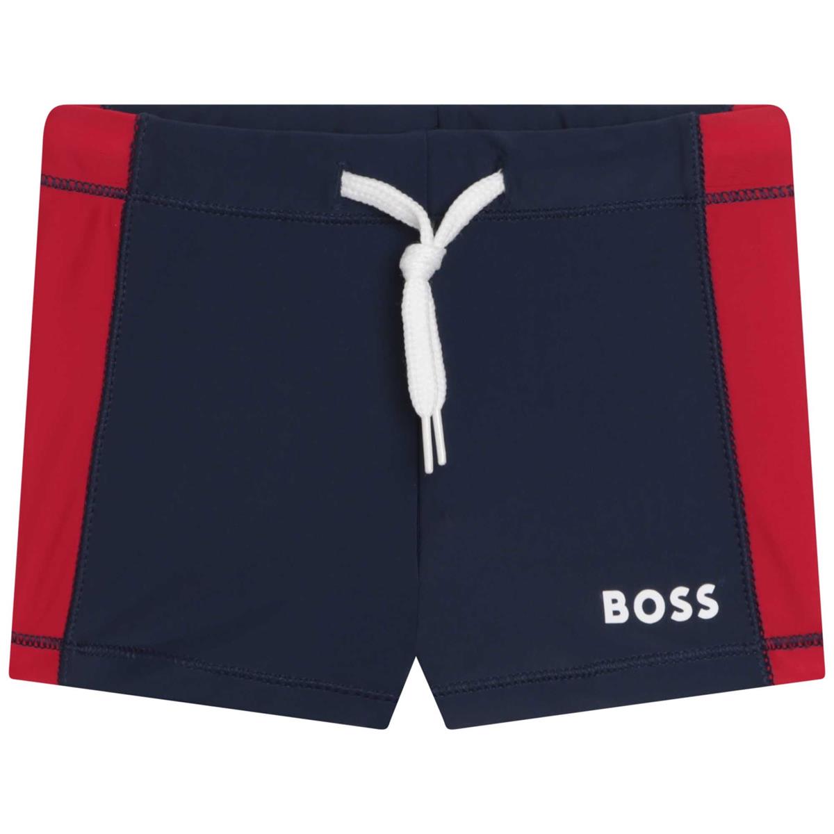 Baby Boys Blue Logo Swim Shorts