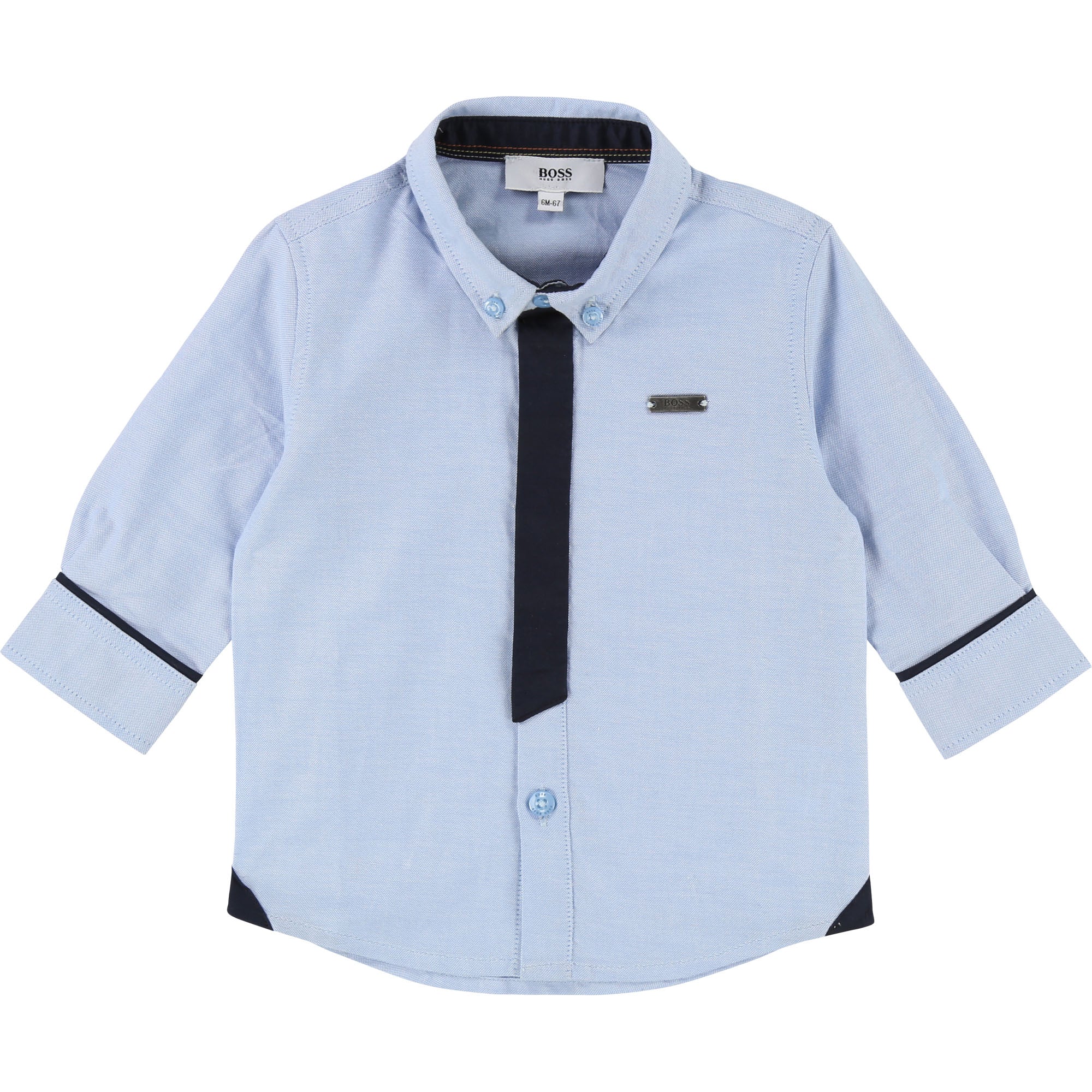 Baby Boys Light Blue Cotton Shirt