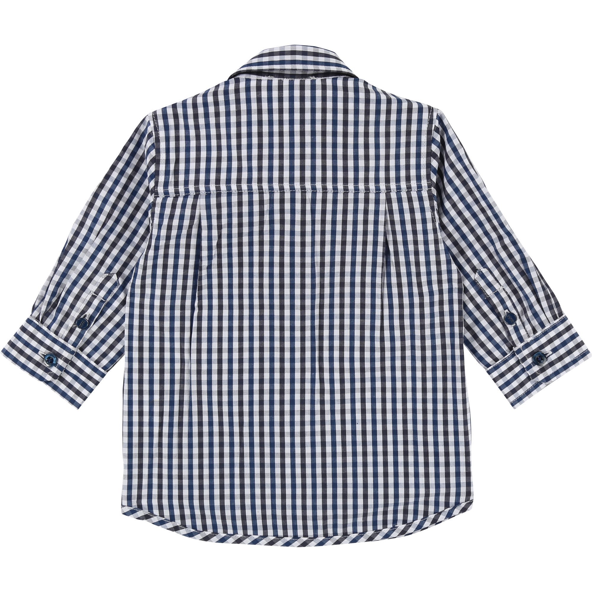 Baby Boys Blue & White Check Cotton Shirt