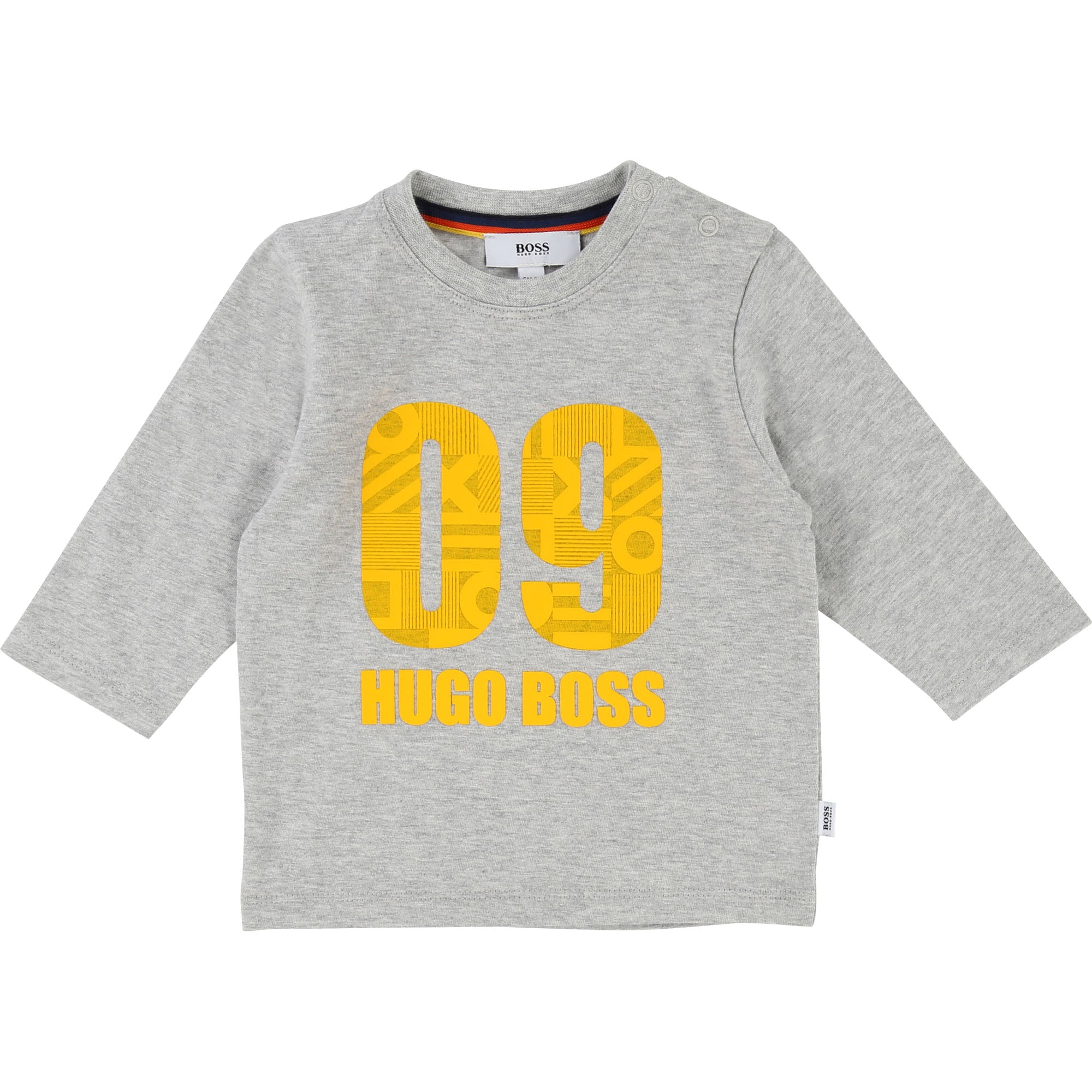 Baby Boys Grey Chine Cotton T-shirt