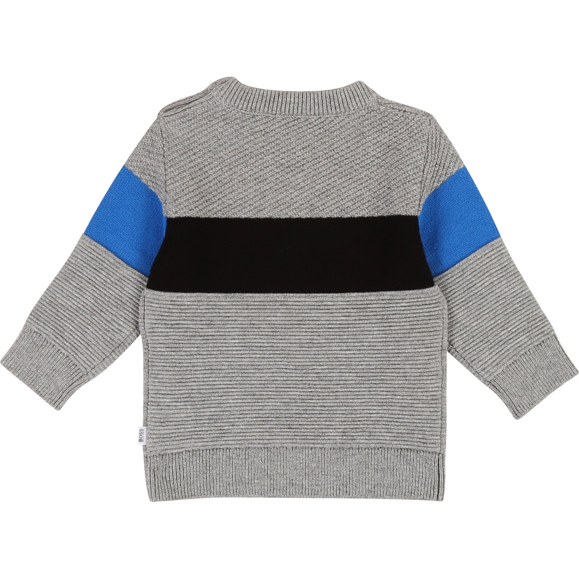 Baby Boys Grey Logo Cotton Sweater