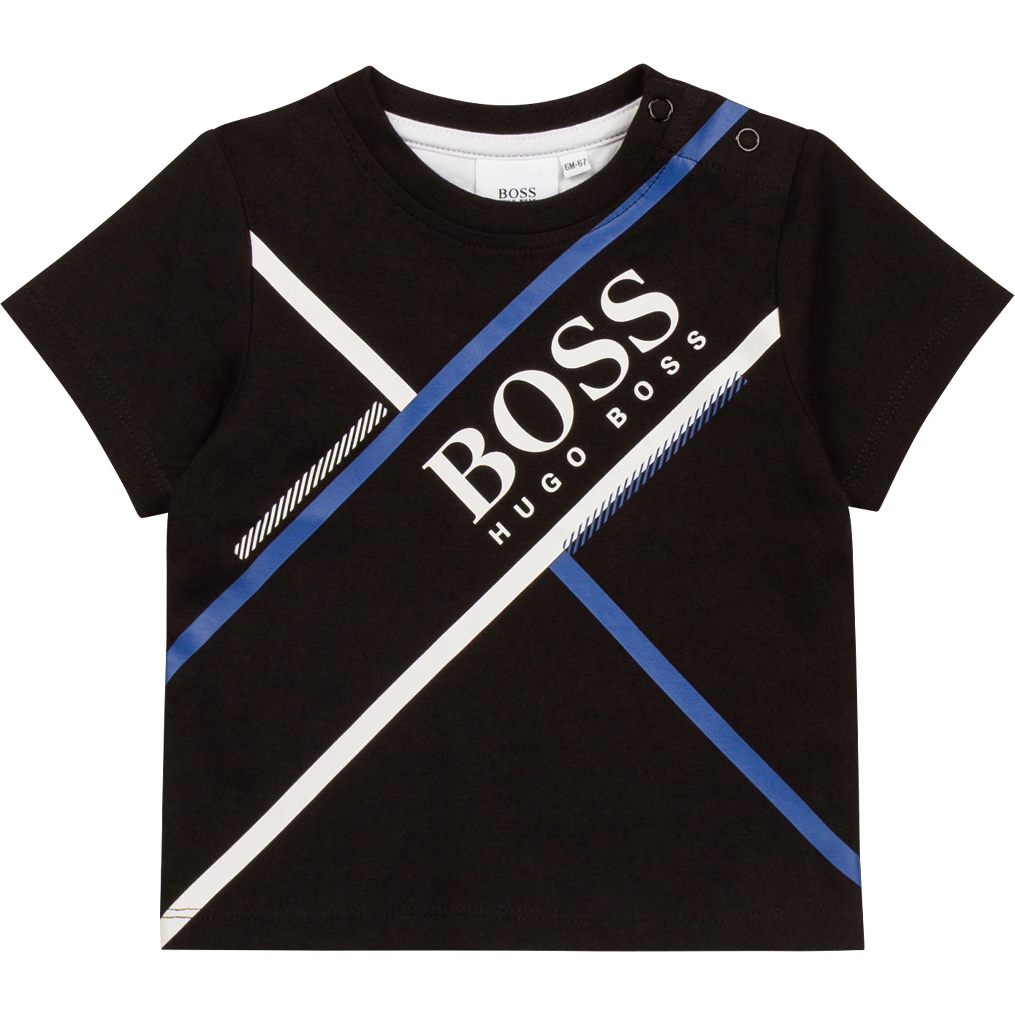 Baby Boys Black Logo Cotton T-Shirt