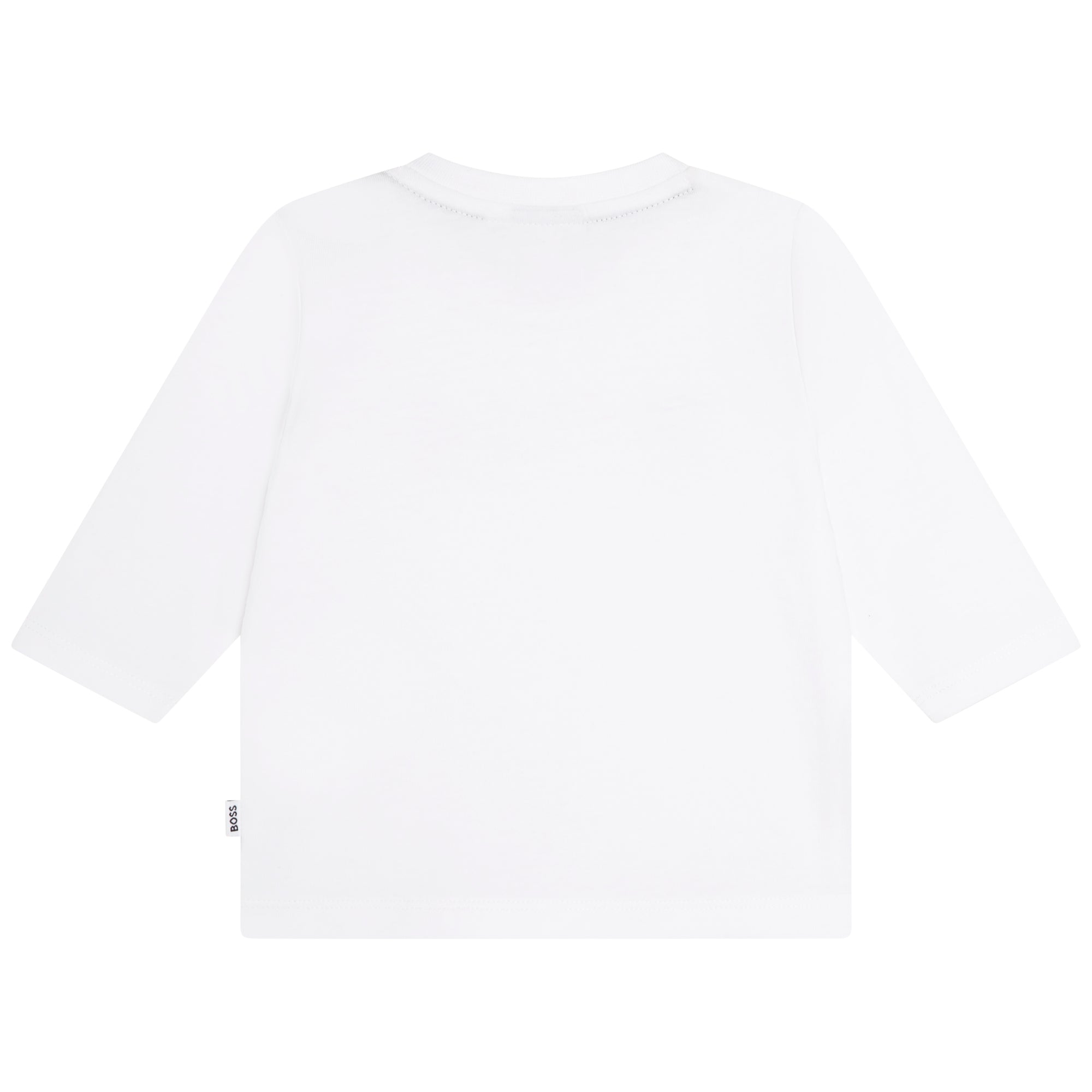 Baby Boys White Logo Cotton T-Shirt
