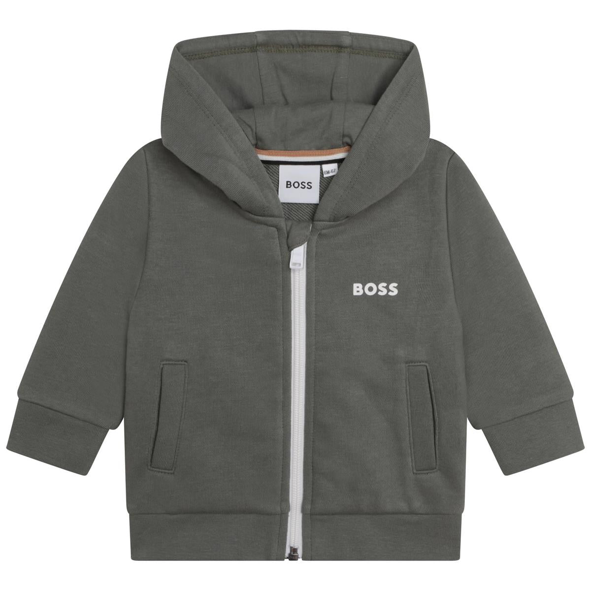 Baby Boys Dark Green Zip-Up Top