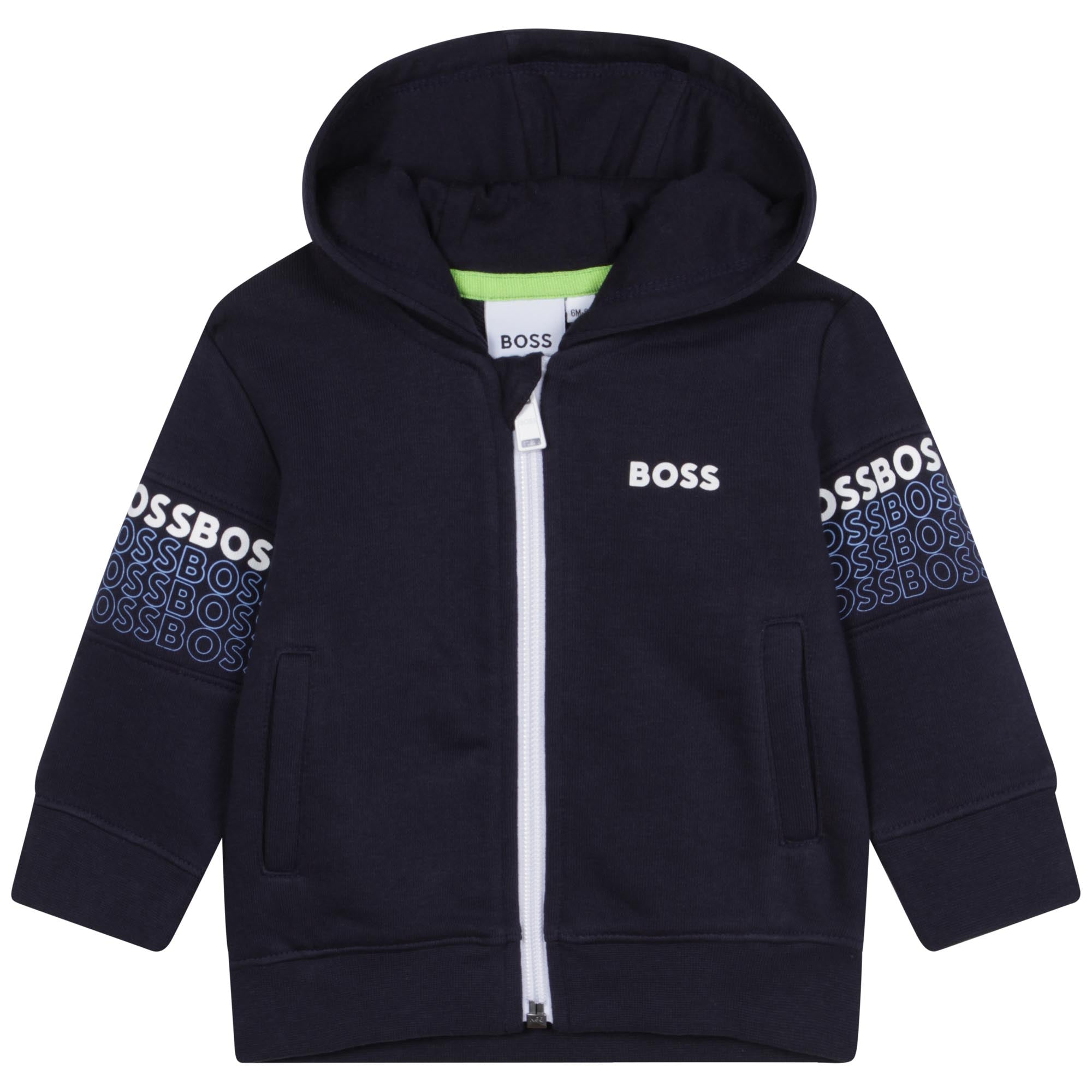 Baby Boys Blue Logo Zip-Up Top