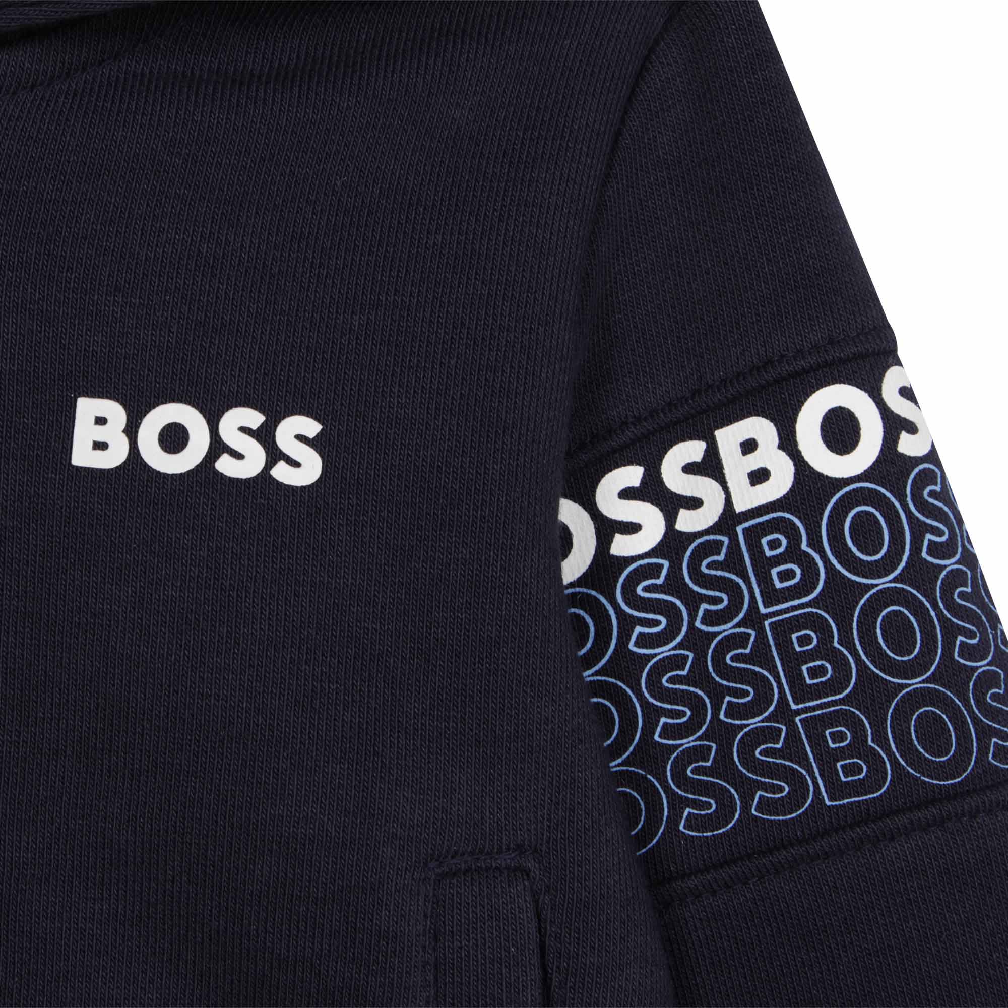 Baby Boys Blue Logo Zip-Up Top