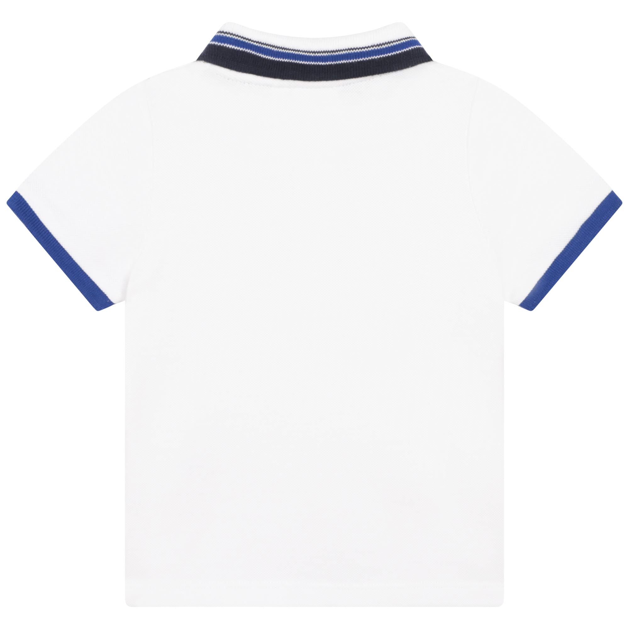 Baby Girls White Cotton Polo Shirt