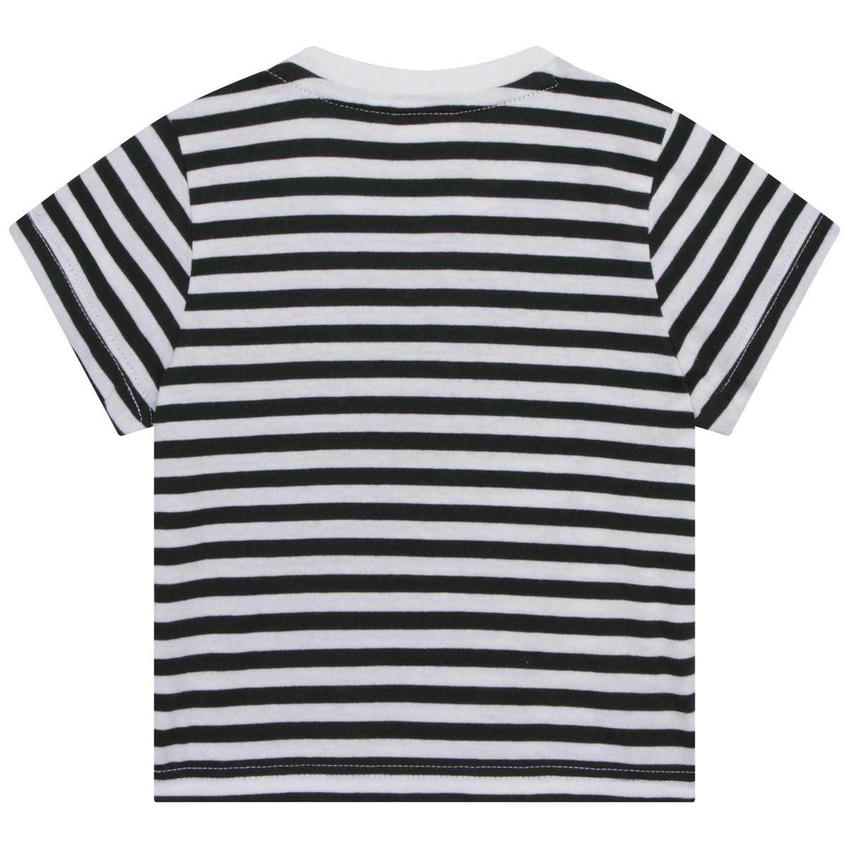 Baby Boys White Stripes T-Shirt